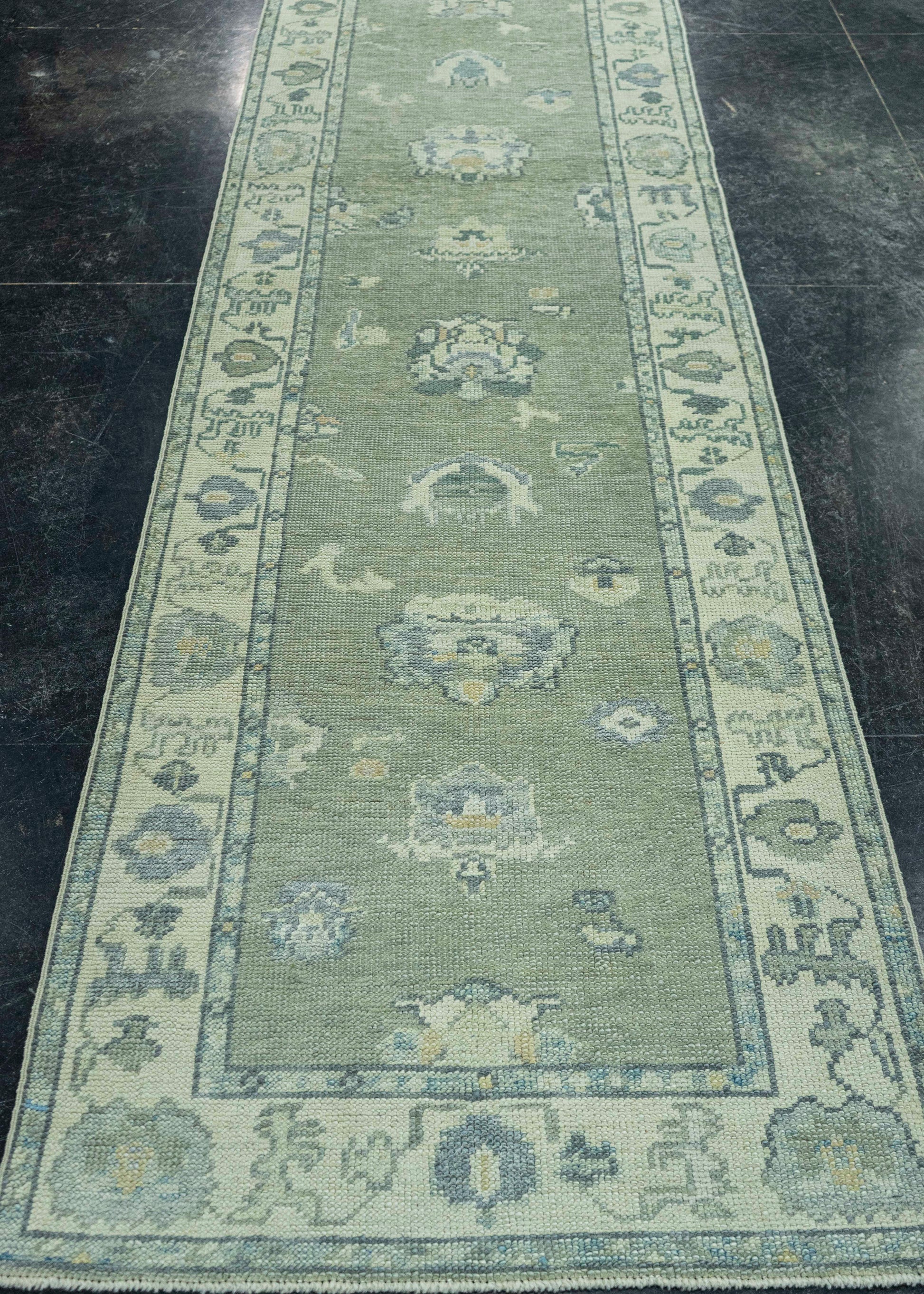 Turkish Oushak Rug 2'9"x 9'6" #19046