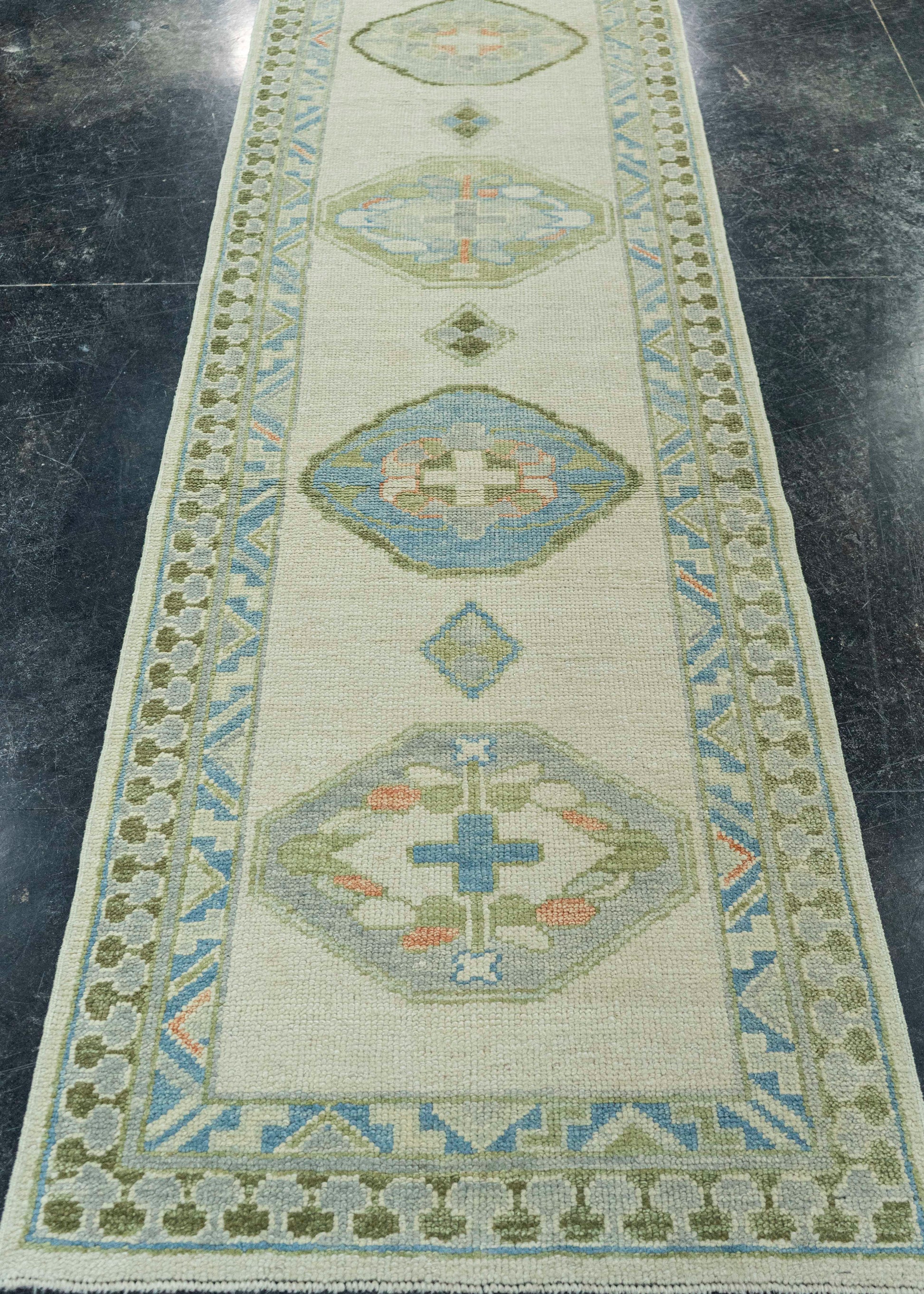 Turkish Oushak Rug 2'7" x 8'4" #19158
