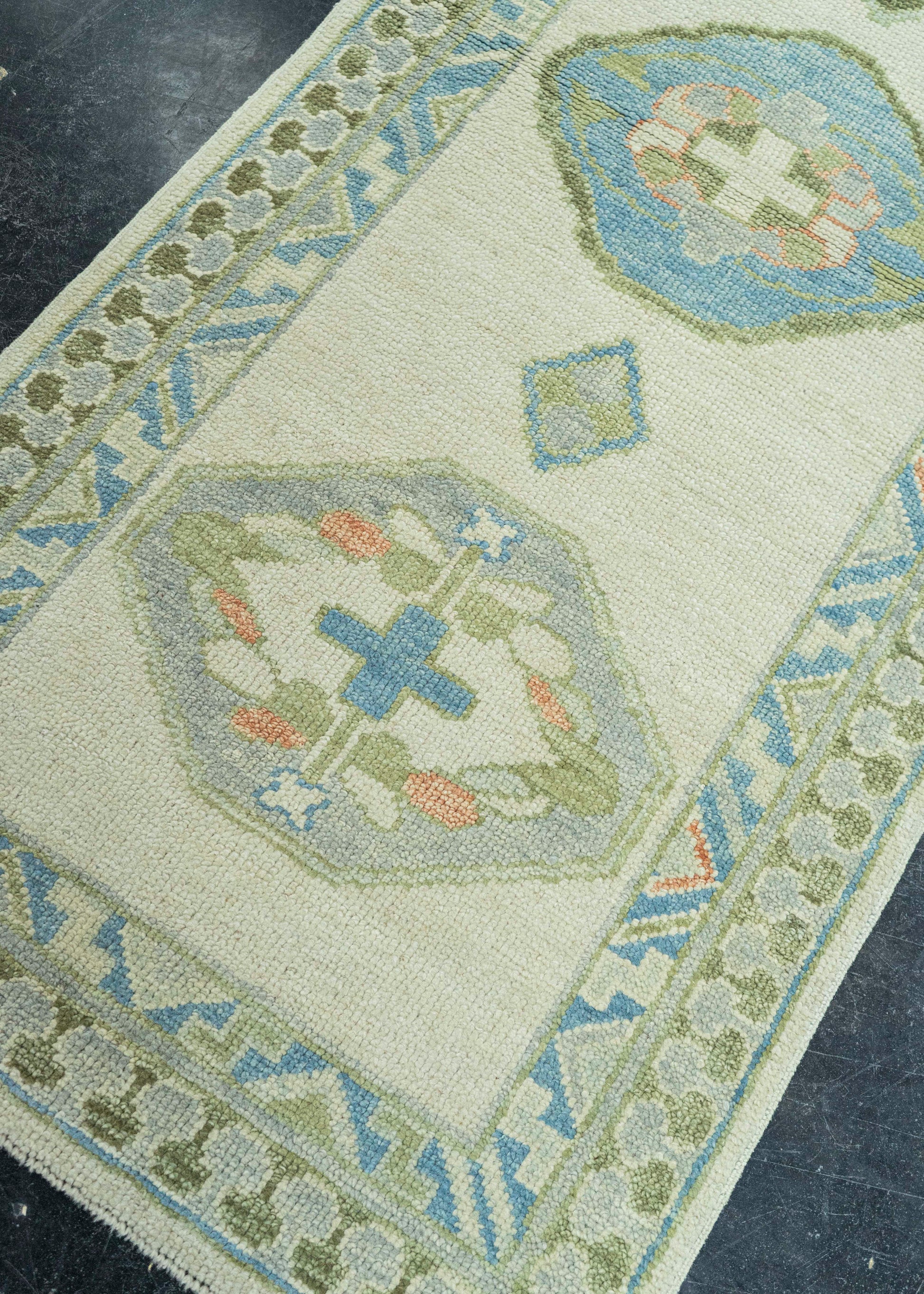 Turkish Oushak Rug 2'7" x 8'4" #19158