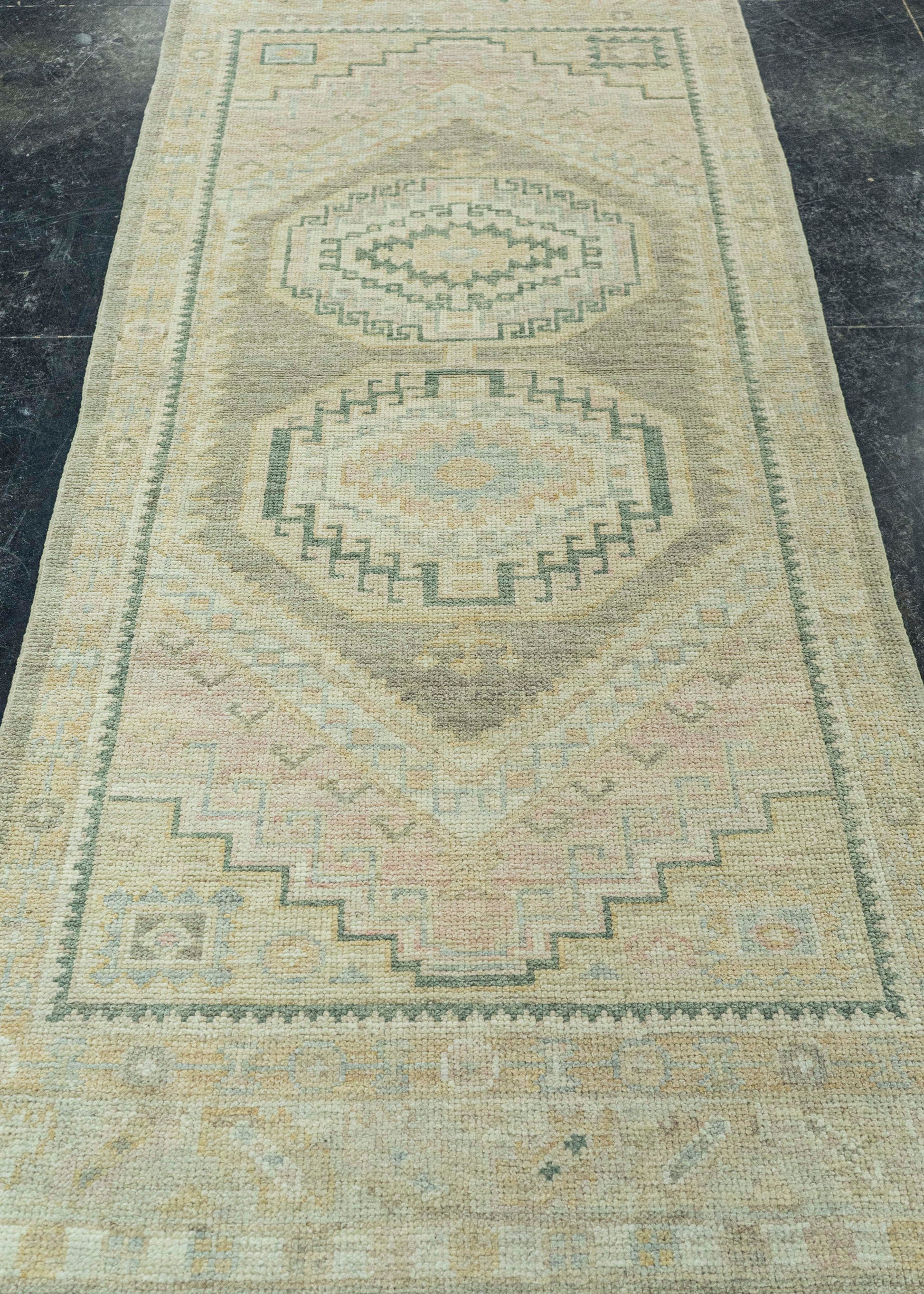 Turkish Oushak Rug 3'1" x 7'5" #19277