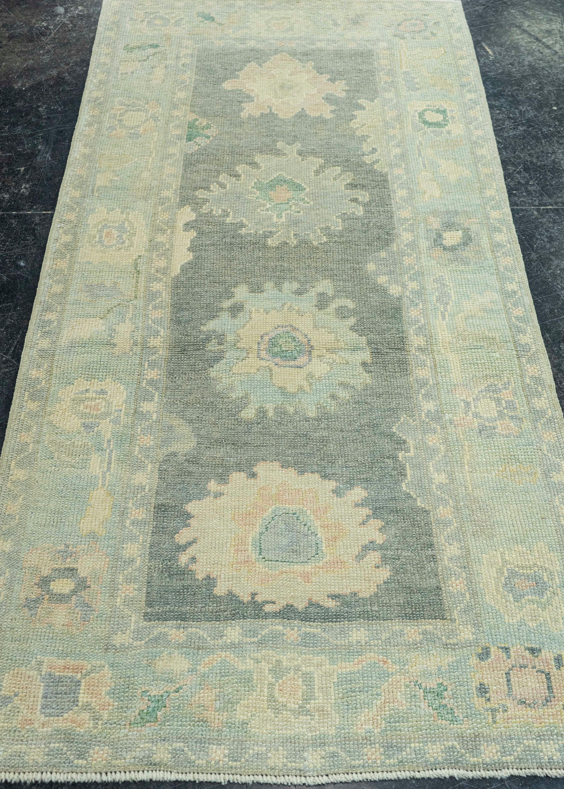 Turkish Oushak Rug 3'1"x 6'6" #19002