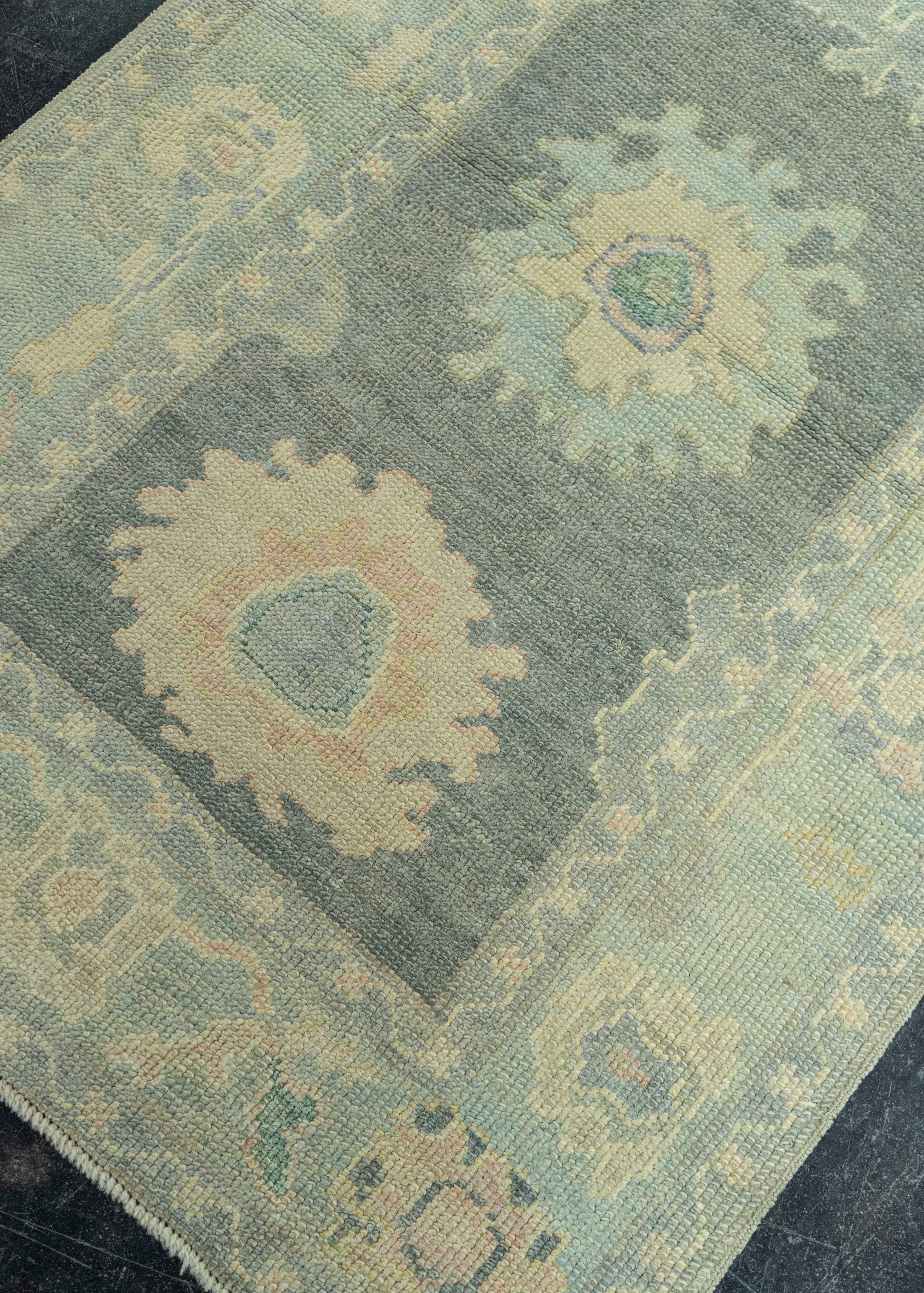 Turkish Oushak Rug 3'1"x 6'6" #19002