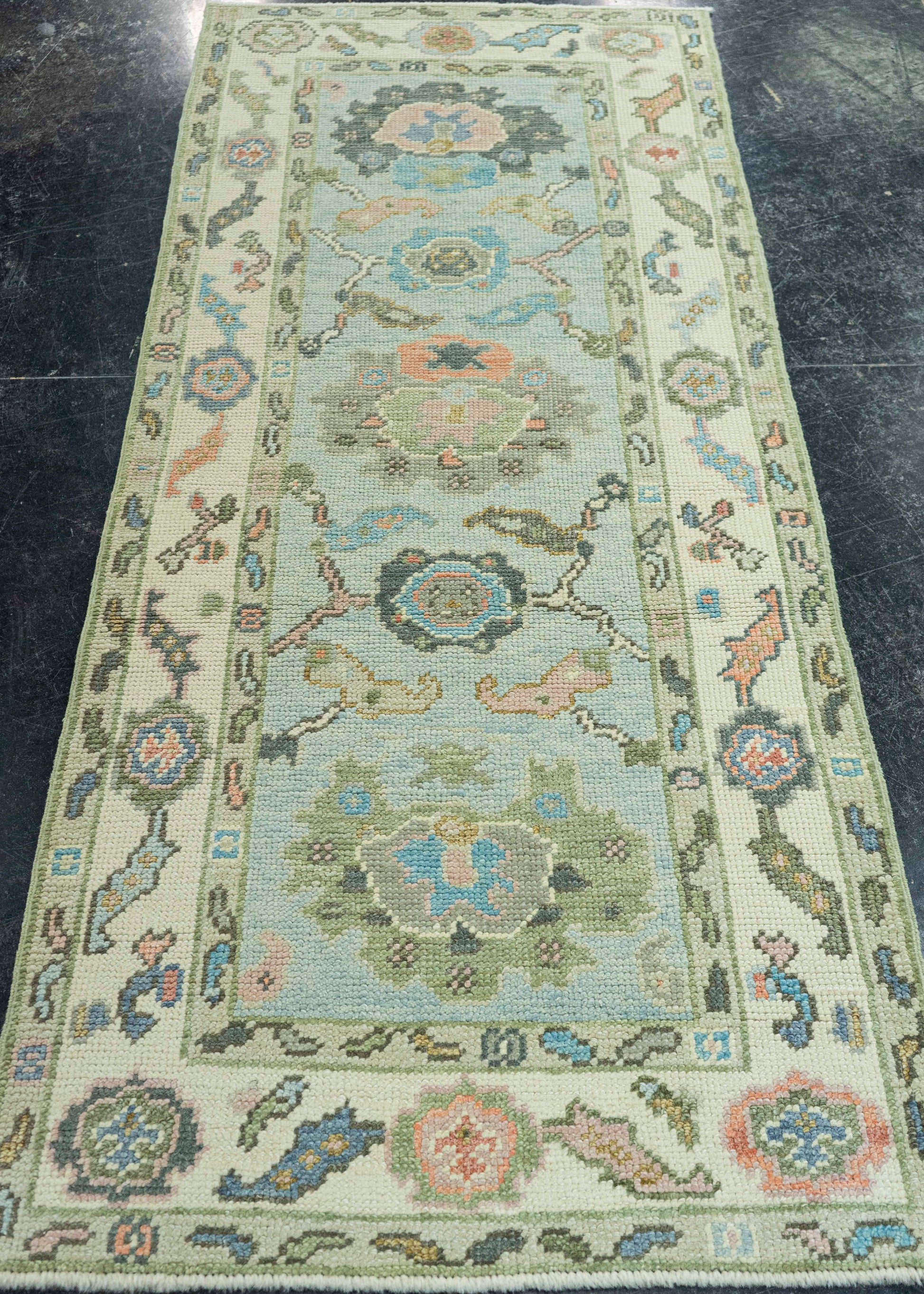 Turkish Oushak Rug 2'7" x 6'2" #19220