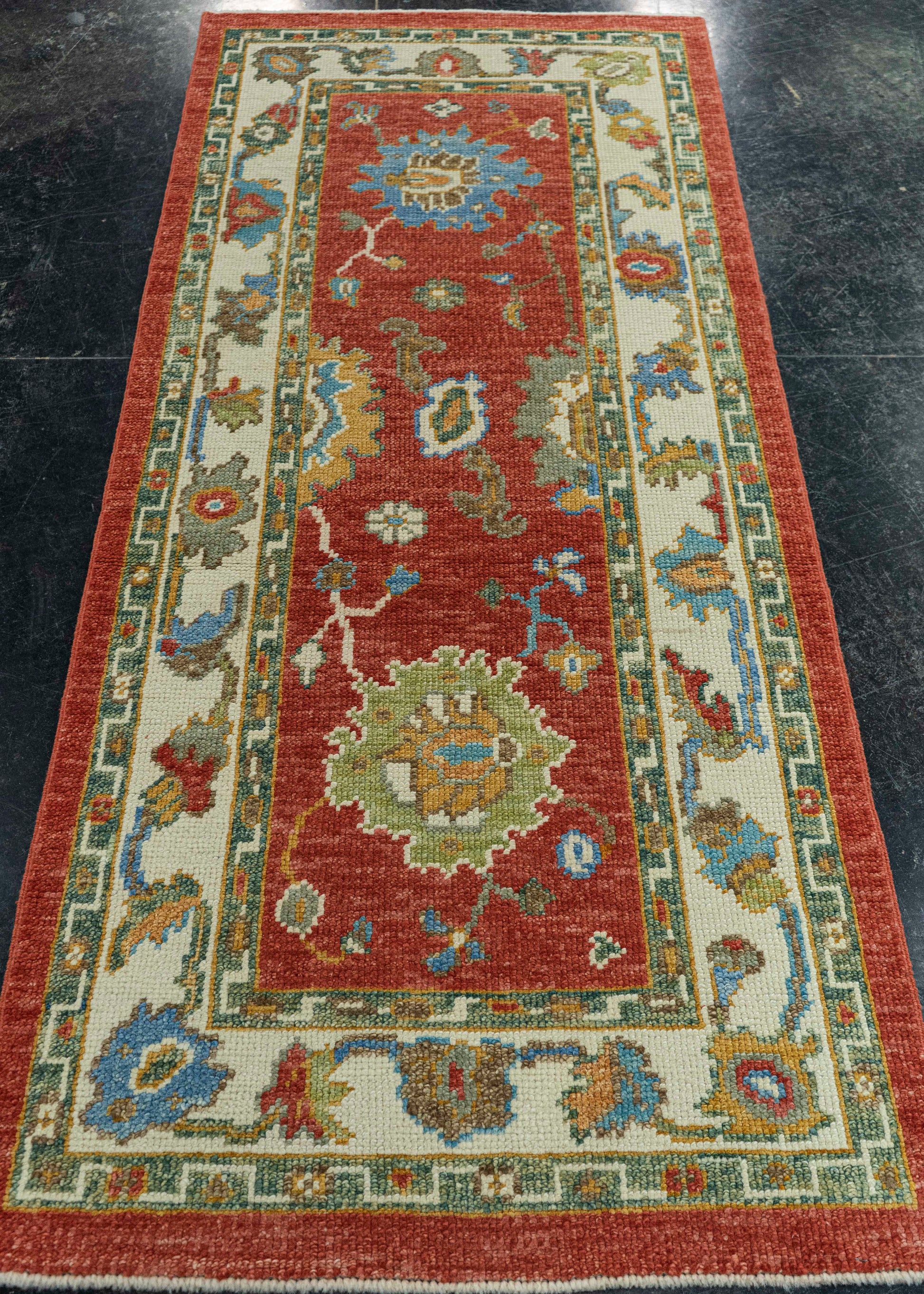 Turkish Oushak Rug 2'7" x 6'2" #19523