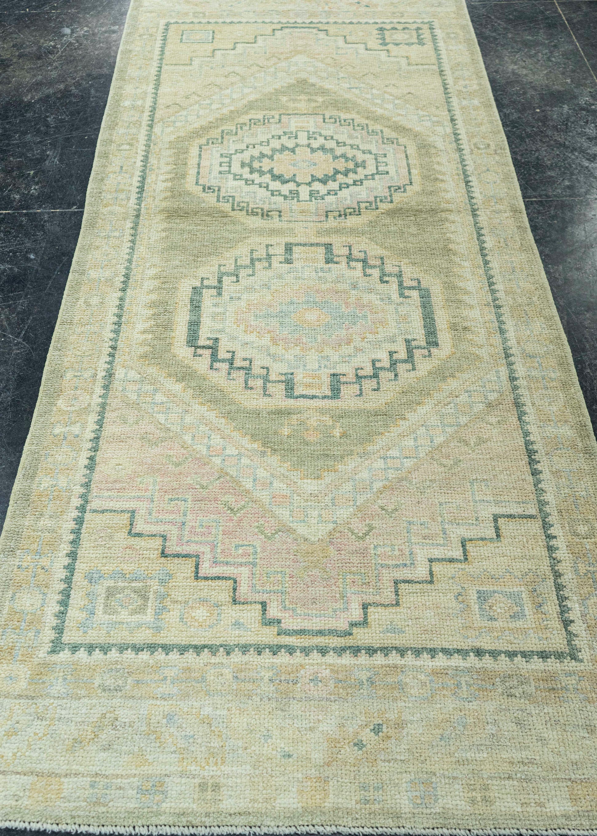 Turkish Oushak Rug 3'1" x 7'7" #19276