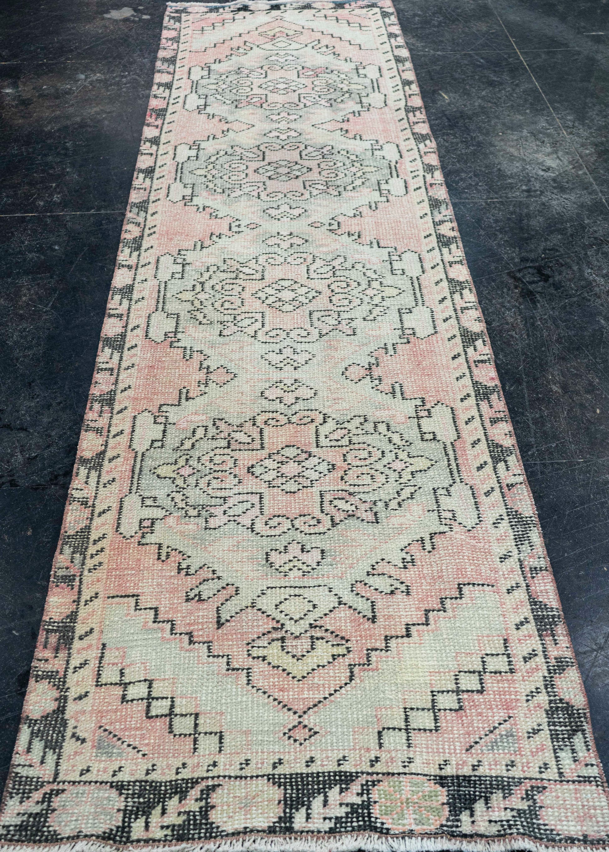 Turkish Vintage Rug 2'7" x 9'7" #19814