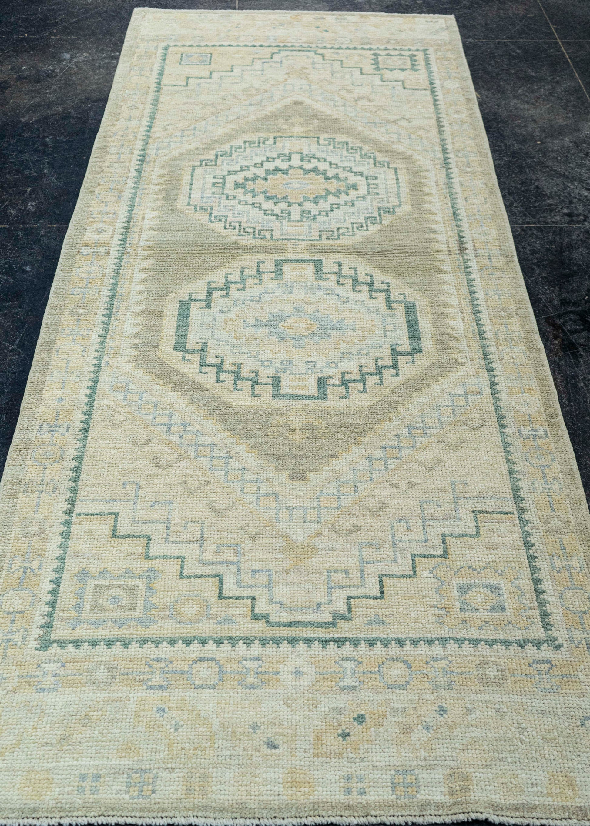 Turkish Oushak Rug 3'1"x 7'9" #19272