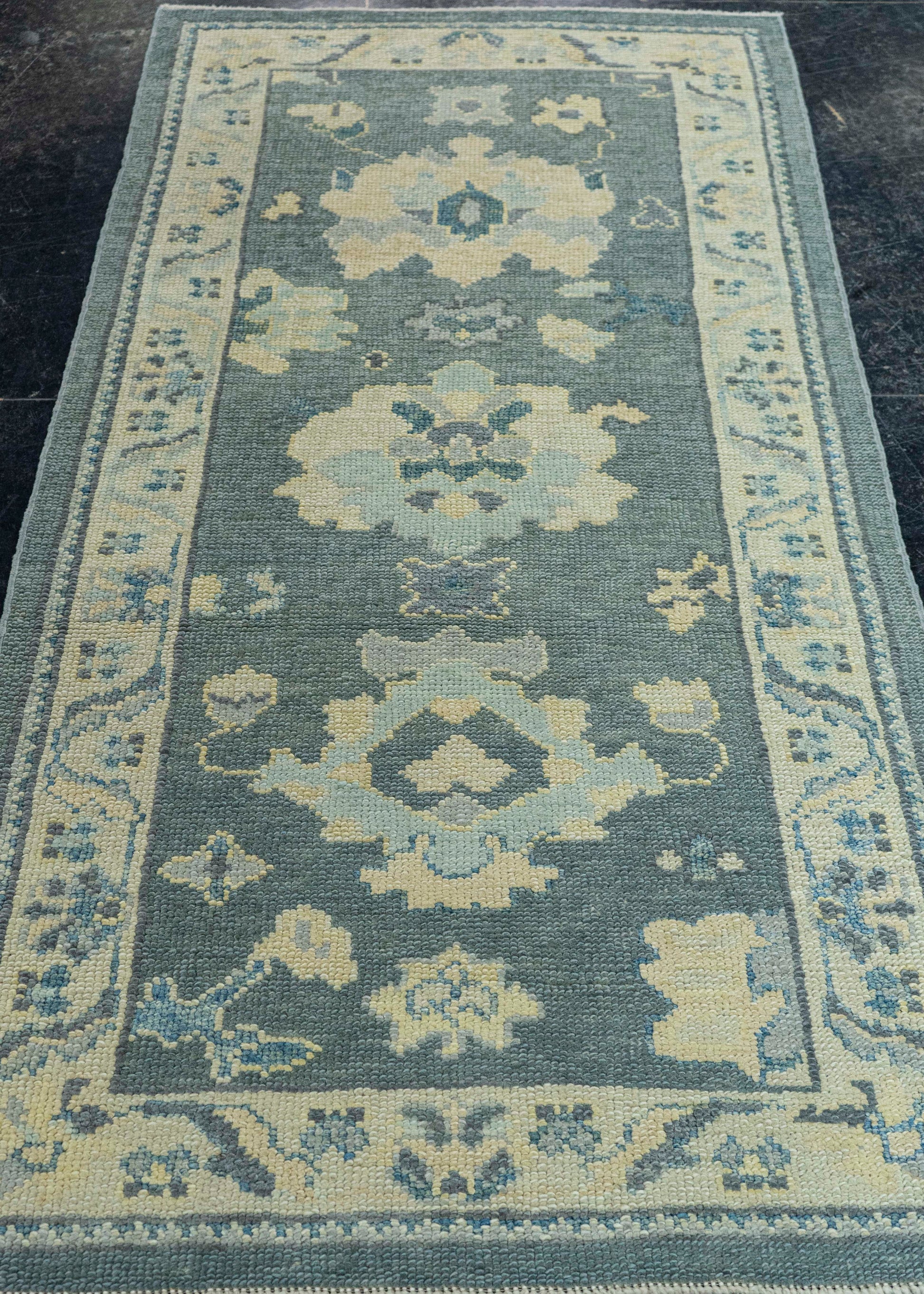 Turkish Oushak Rug 2'10"x 6'2" #19174