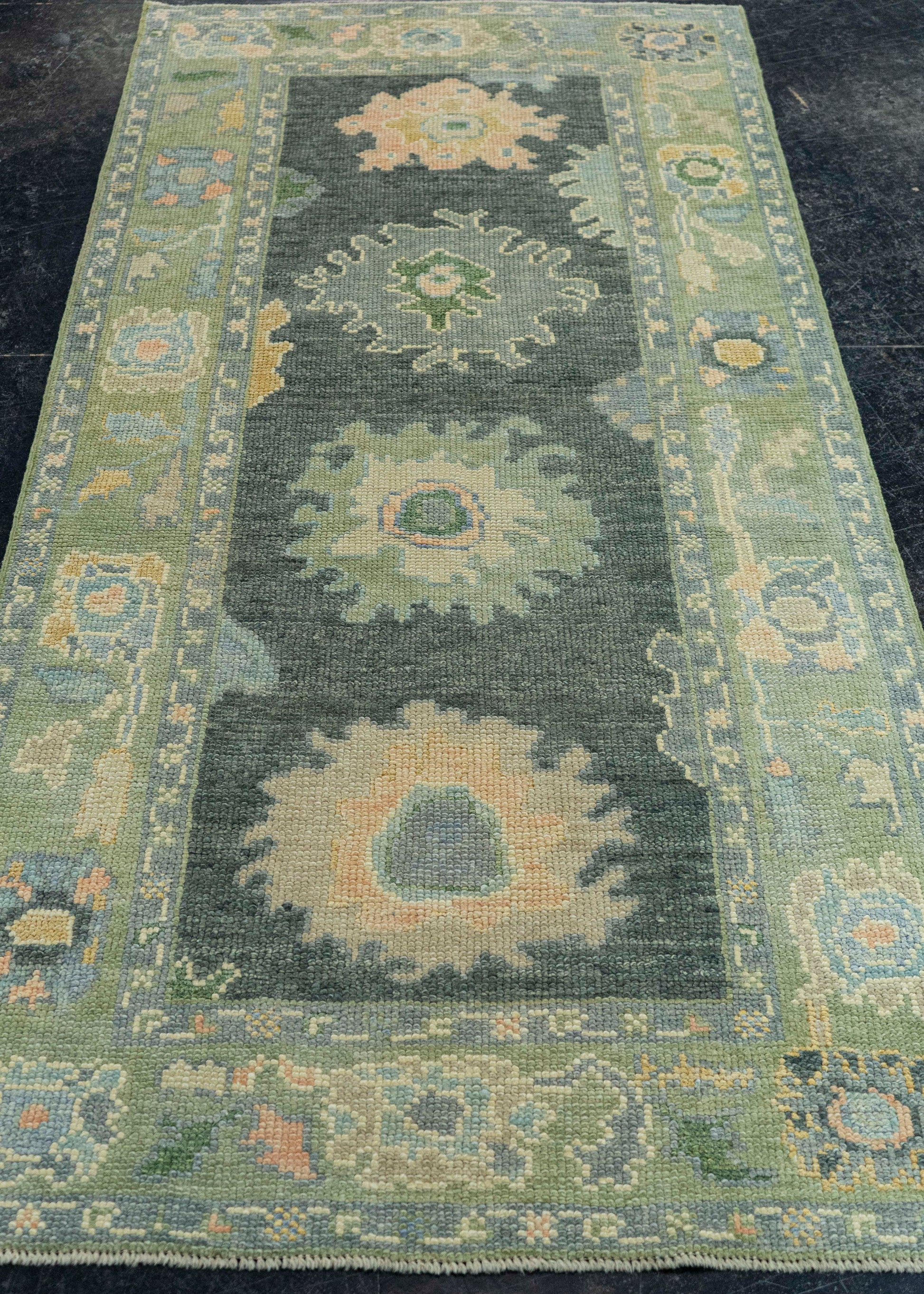 Turkish Oushak Rug 3'x 6'7" #19038