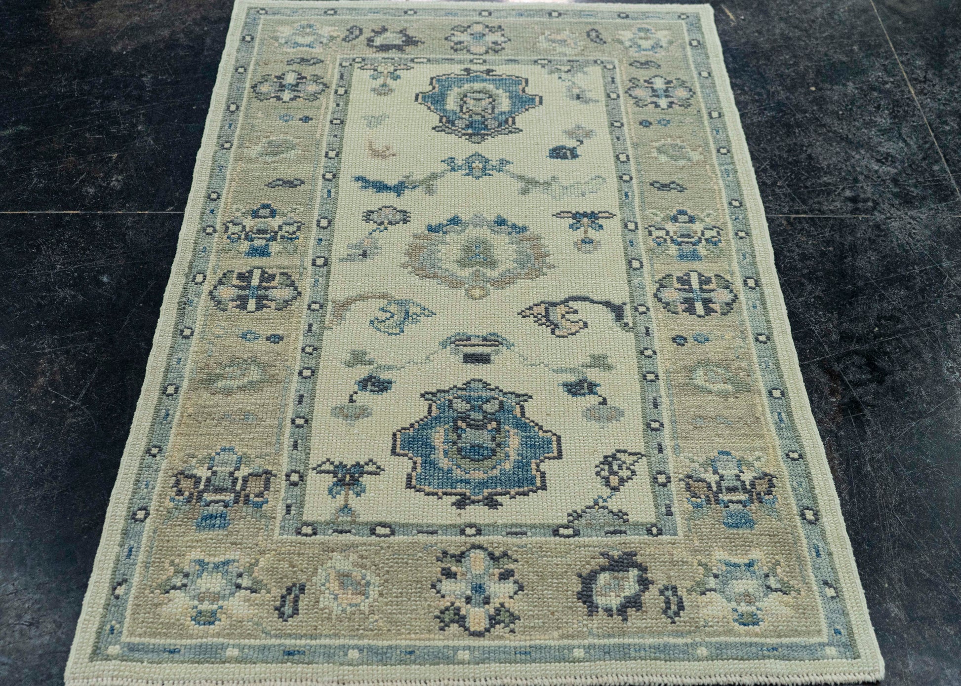 Turkish Oushak Rug 3'x 4'8" #7702