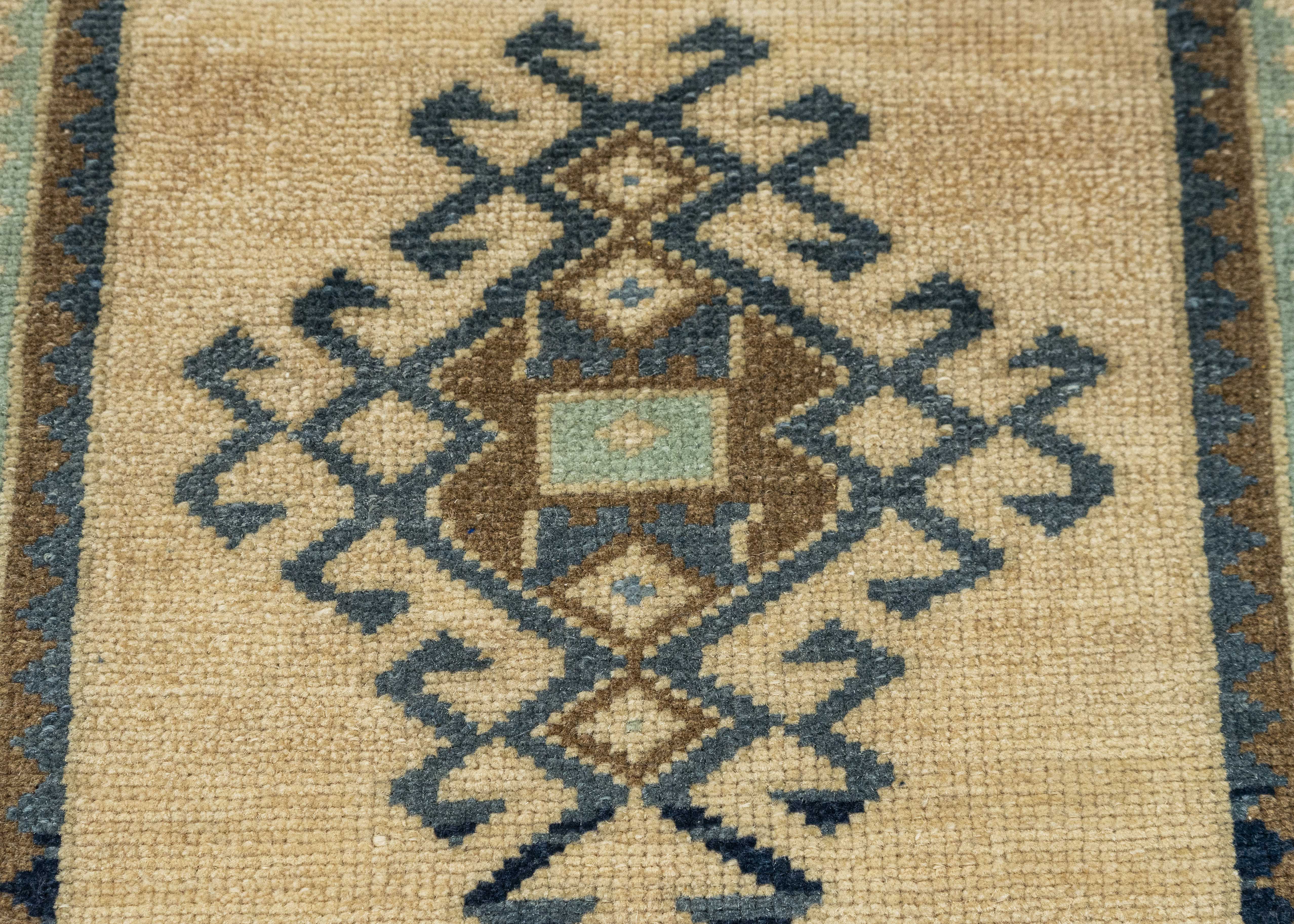 Turkish Mini Rug Oriental Hand Knotted Vintage Rug 1'7