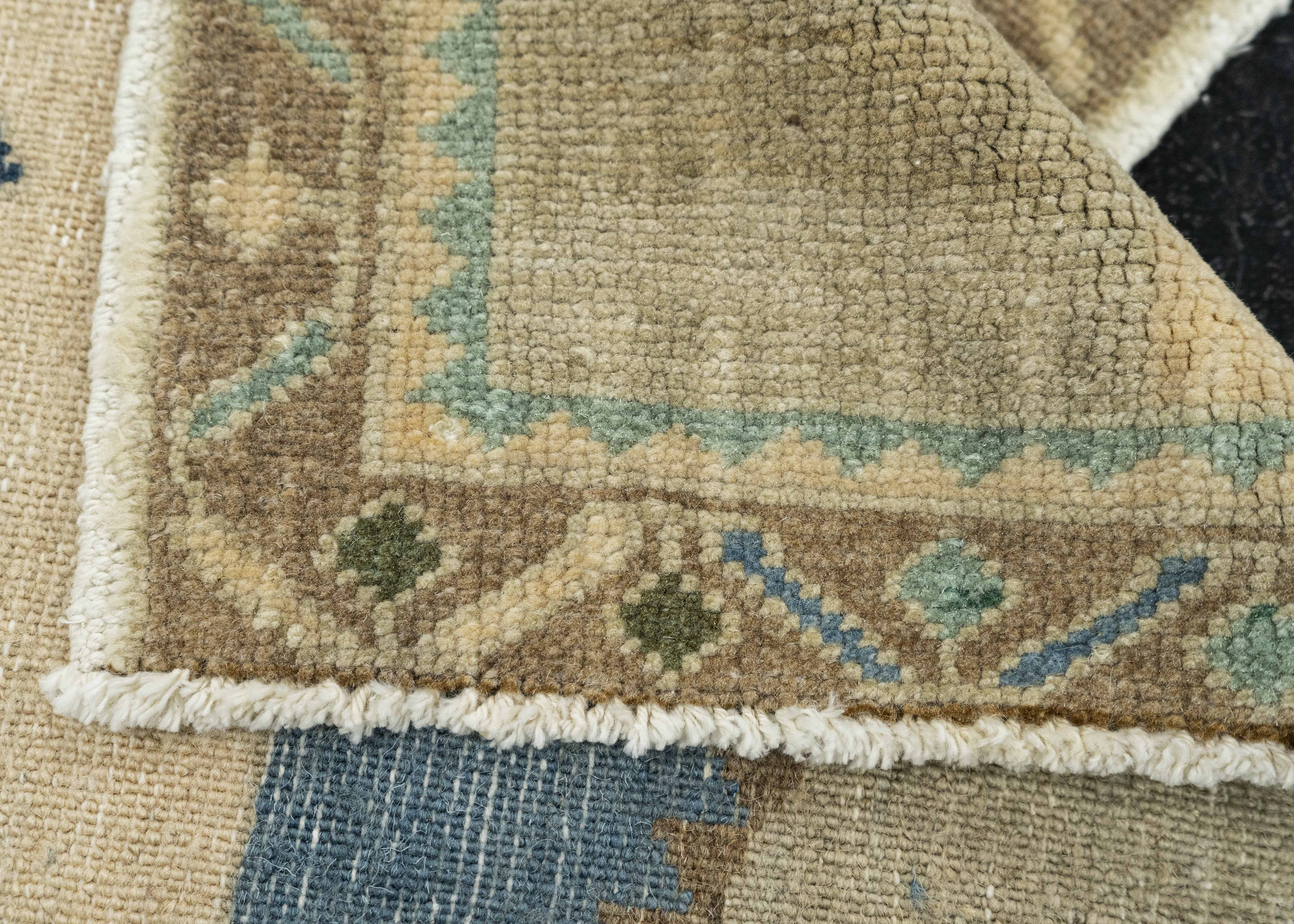 Turkish Mini Rug Oriental Hand Knotted Vintage Rug 1'7