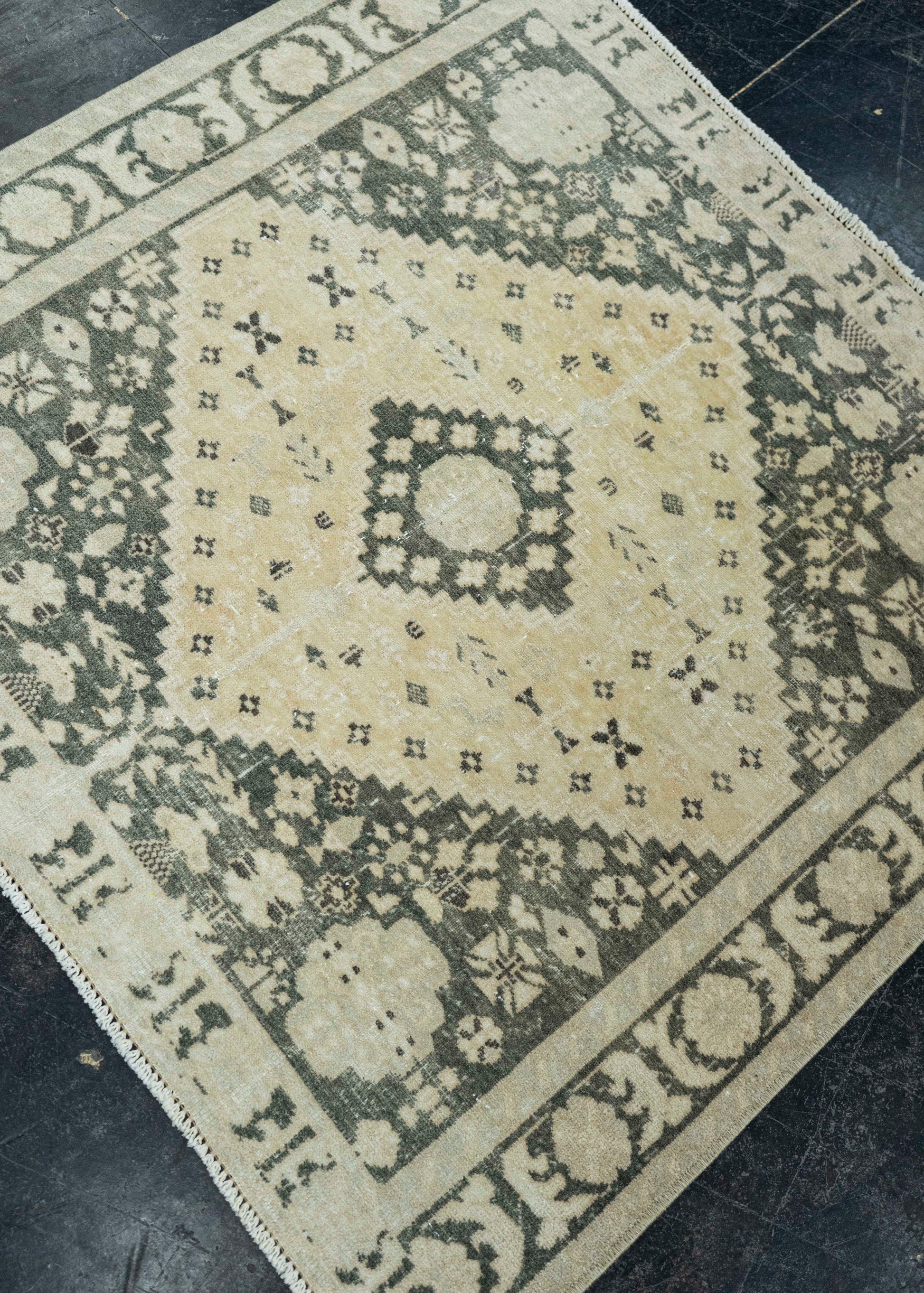 Turkish Vintage Square Rug  3' x 2'9" #20775