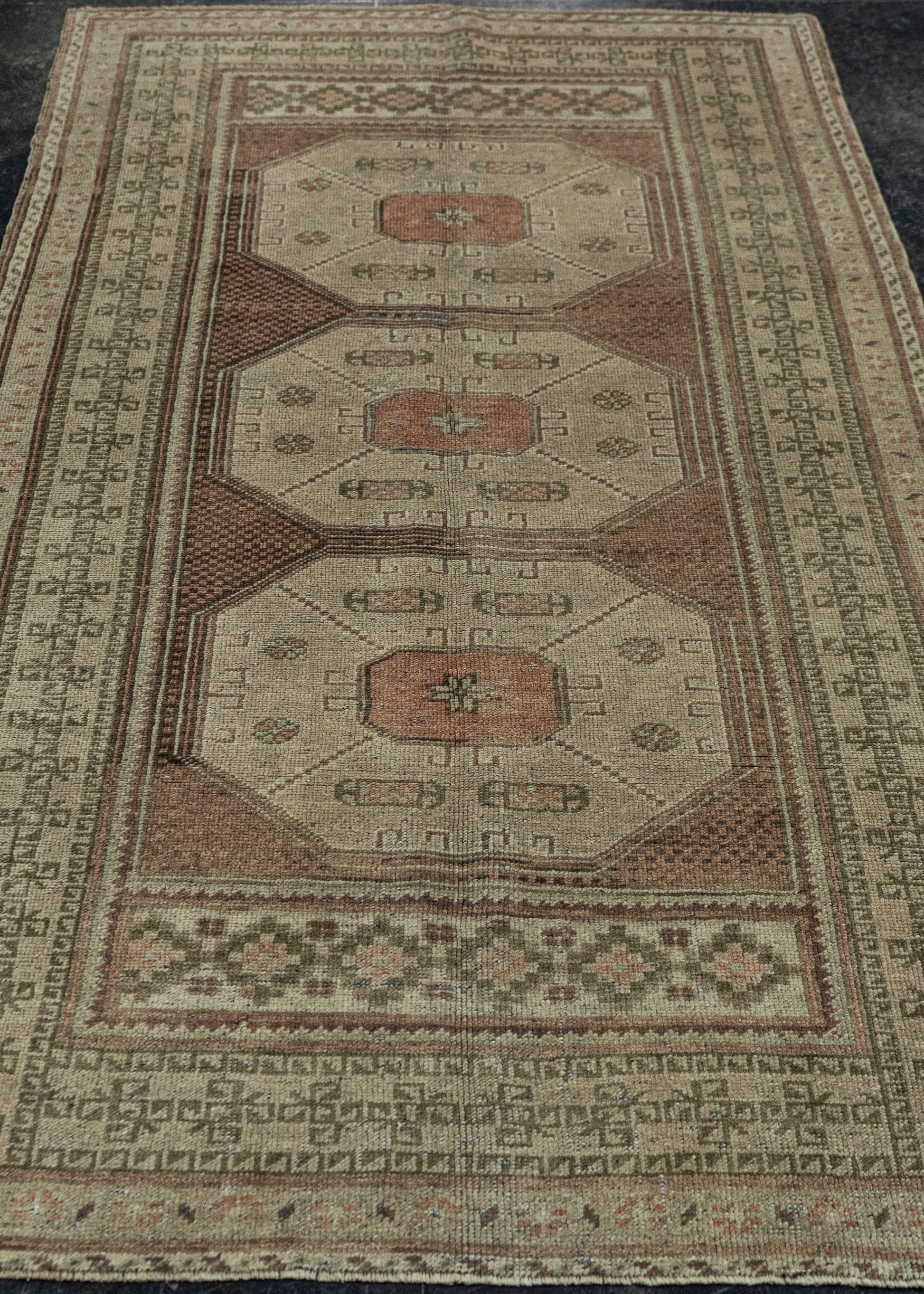 Turkish Vintage Rug  3'7" x 6'7" #20721