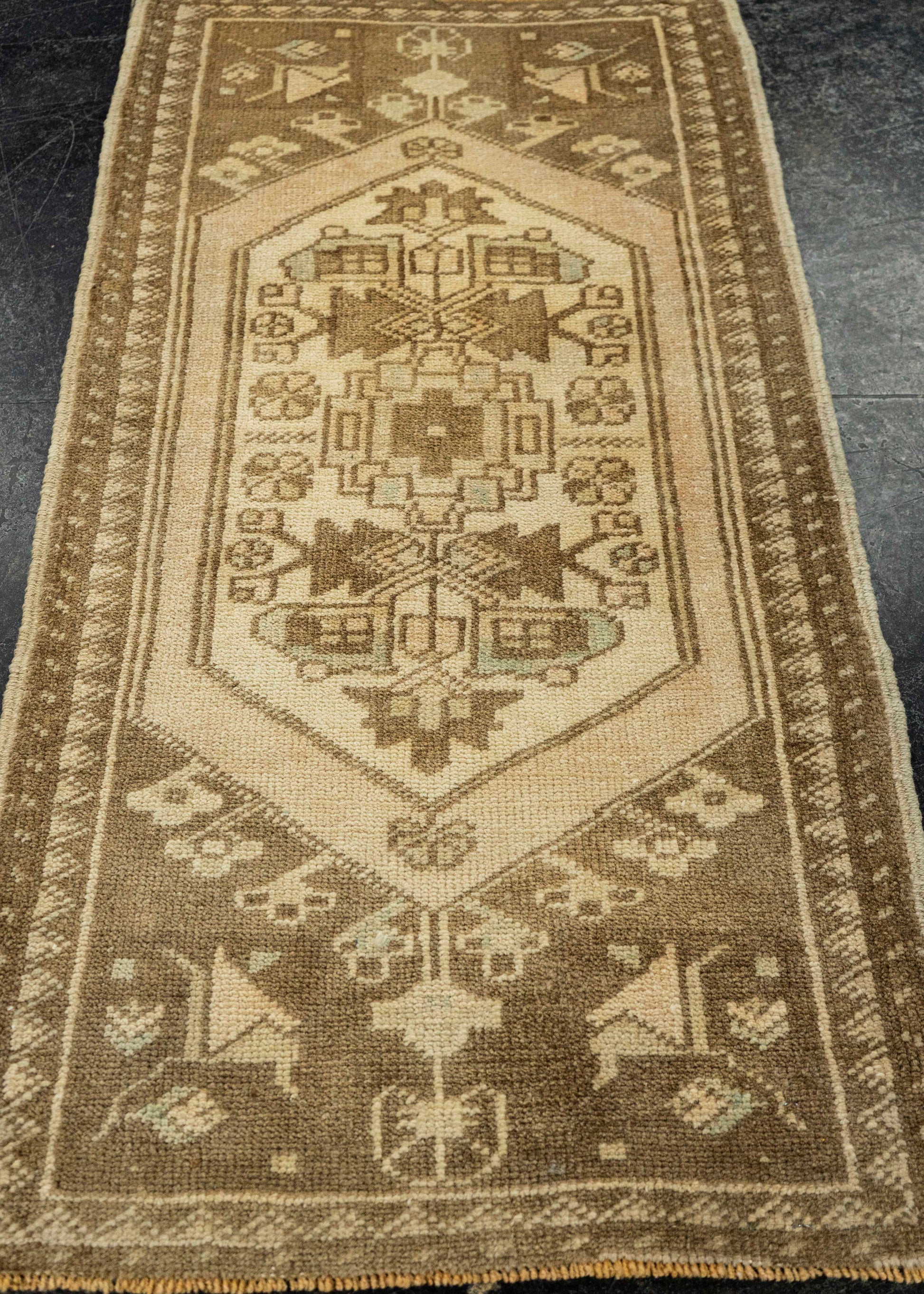 Turkish Mini Rug Oriental Hand Knotted Vintage Rug  1'8" x  3'3" #22032