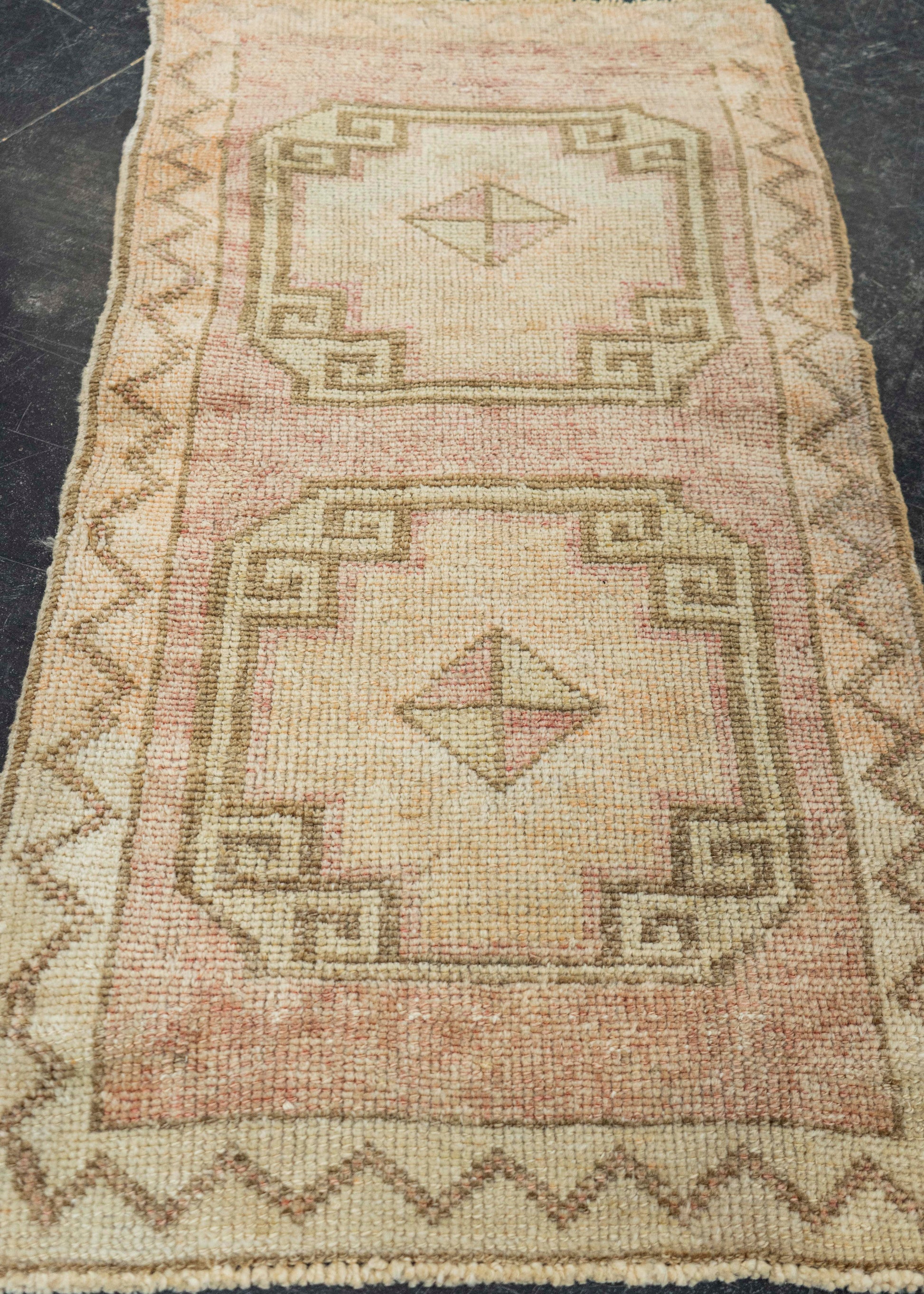 Turkish Mini Rug Oriental Hand Knotted Vintage Rug 1'9" x 3'1" #21290