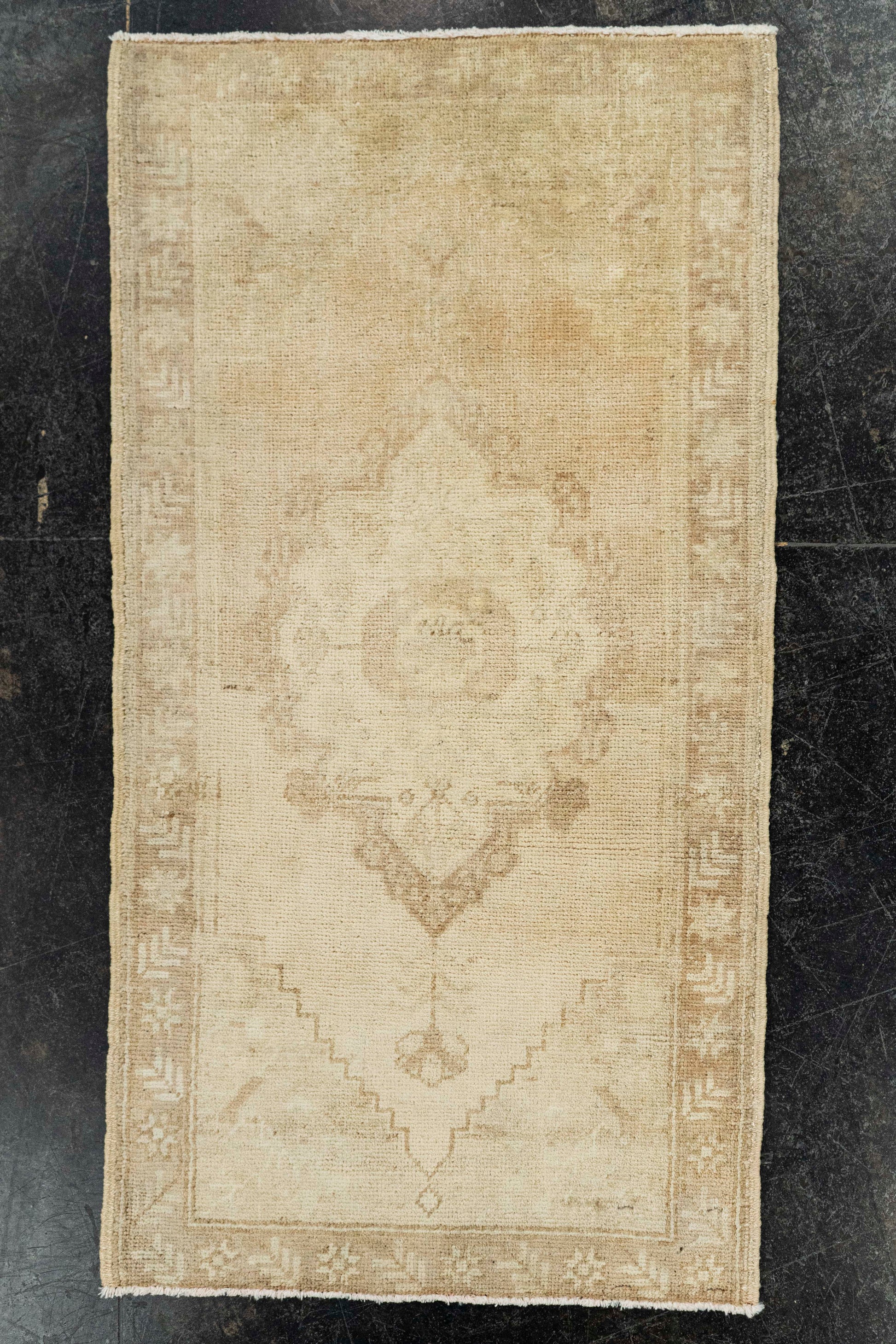Turkish Mini Rug Oriental Hand Knotted Vintage Rug  1'7" x  3' #22070