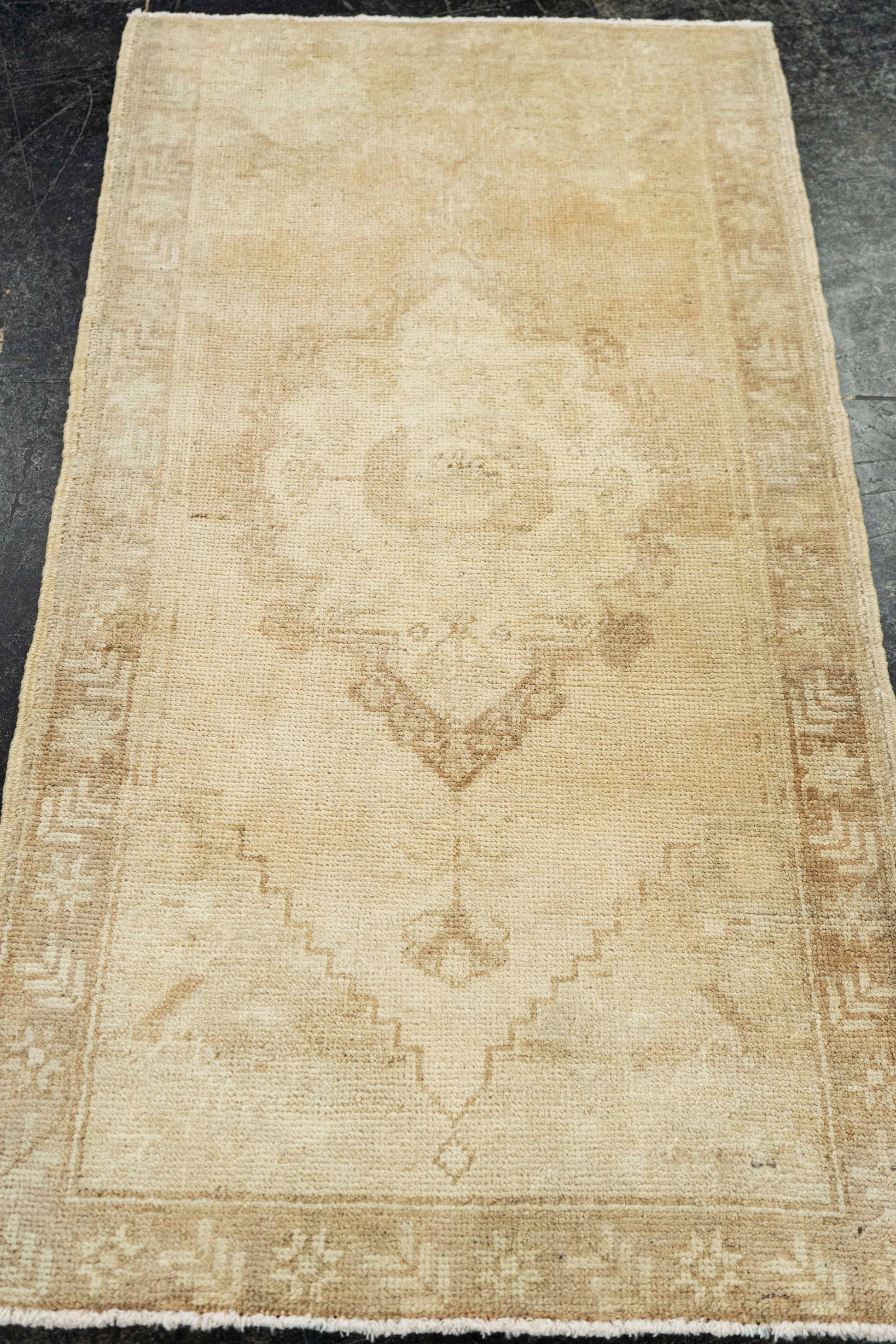 Turkish Mini Rug Oriental Hand Knotted Vintage Rug  1'7" x  3' #22070