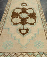 Turkish Mini Rug Oriental Hand Knotted Vintage Rug 1'6" x 3' #21291