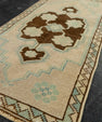 Turkish Mini Rug Oriental Hand Knotted Vintage Rug 1'6" x 3' #21291