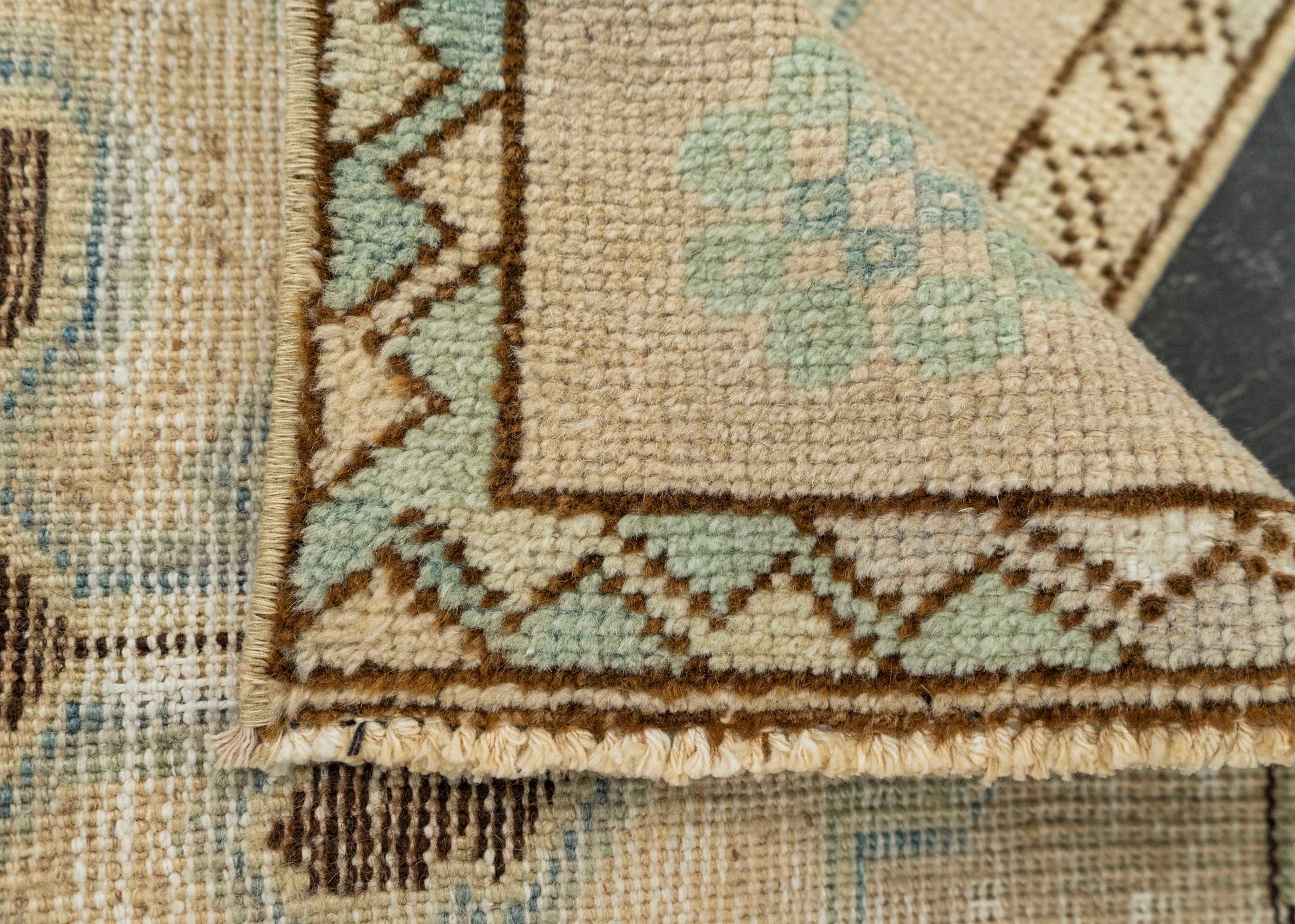 Turkish Mini Rug Oriental Hand Knotted Vintage Rug 1'6" x 3' #21291