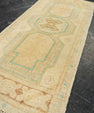 Turkish Mini Rug Oriental Hand Knotted Vintage Rug 1'6" x 3'6" #21207