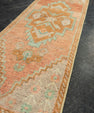 Turkish Mini Rug Oriental Hand Knotted Vintage Rug 1'3" x 3'7" #21295