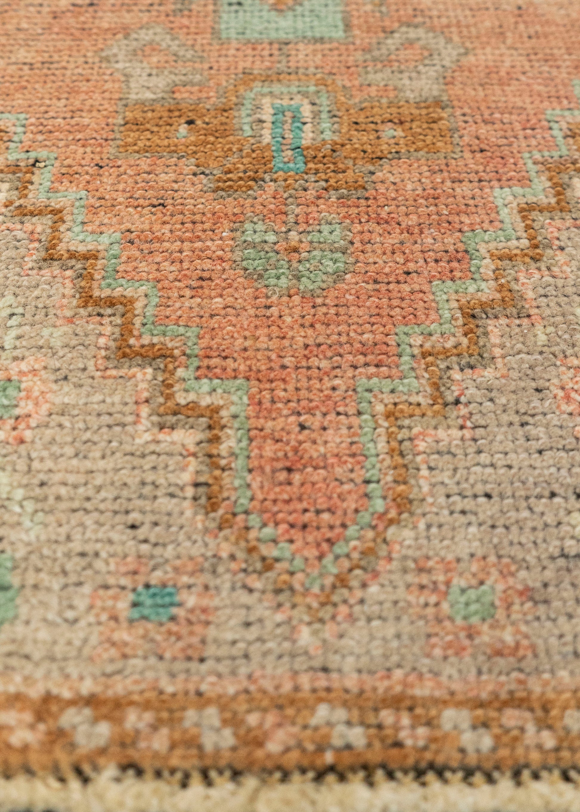 Turkish Mini Rug Oriental Hand Knotted Vintage Rug 1'3" x 3'7" #21295