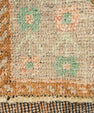 Turkish Mini Rug Oriental Hand Knotted Vintage Rug 1'3" x 3'7" #21295
