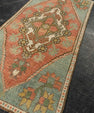 Turkish Mini Rug Oriental Hand Knotted Vintage Rug 1'5" x 2'11" #21294