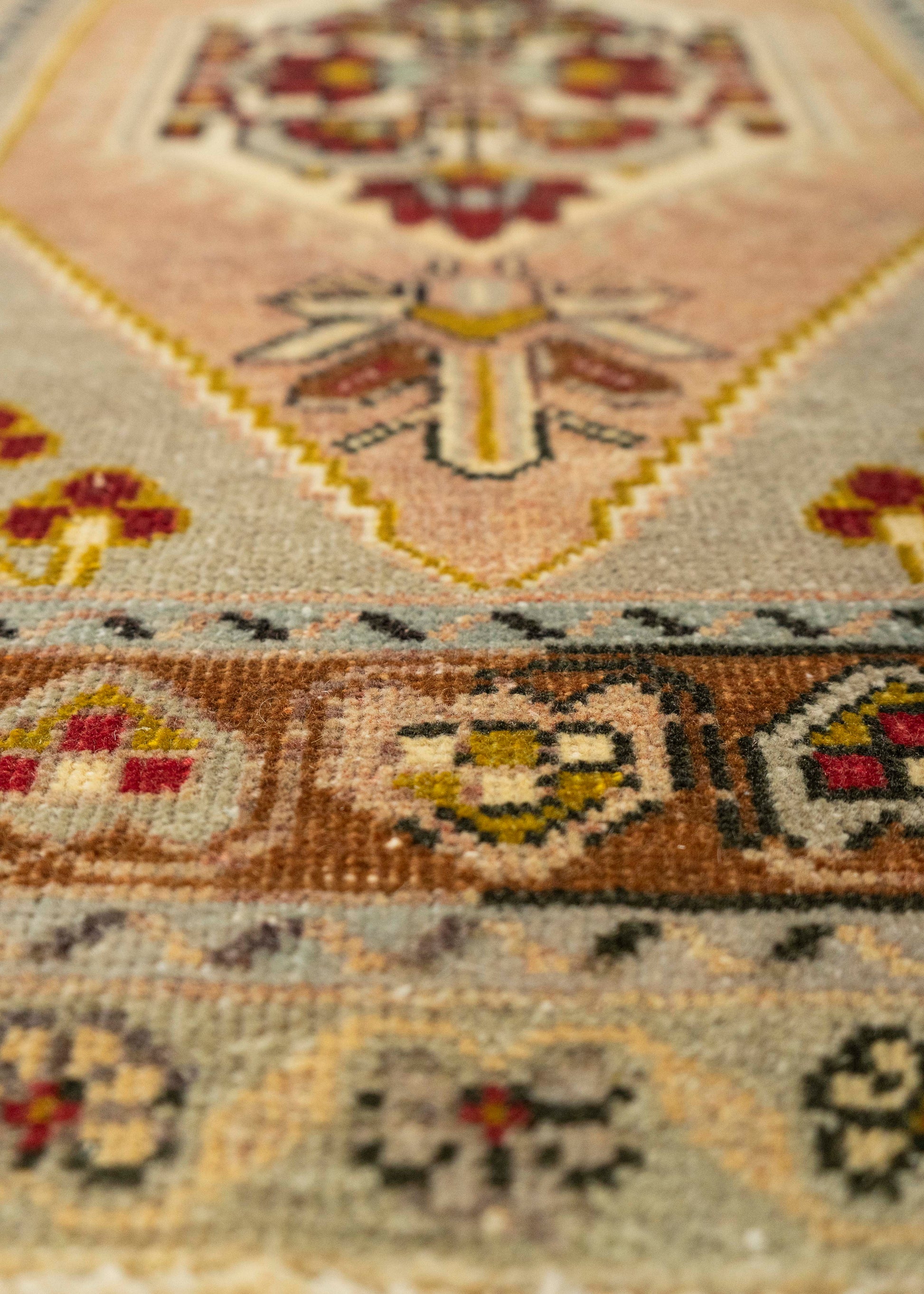 Turkish Mini Rug Oriental Hand Knotted Vintage Rug 1'7" x 3'4" #21213