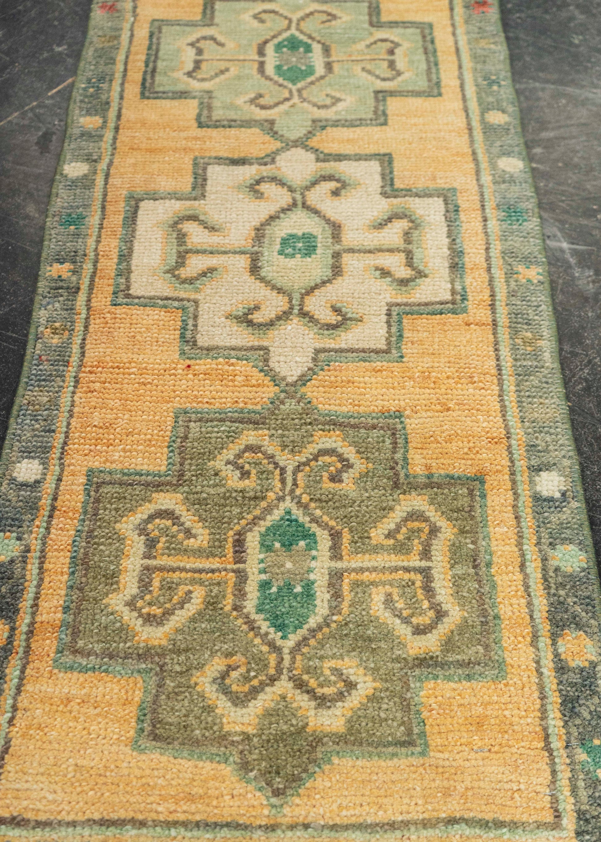 Turkish Mini Rug Oriental Hand Knotted Vintage Rug 1'5" x 3'2" #21297