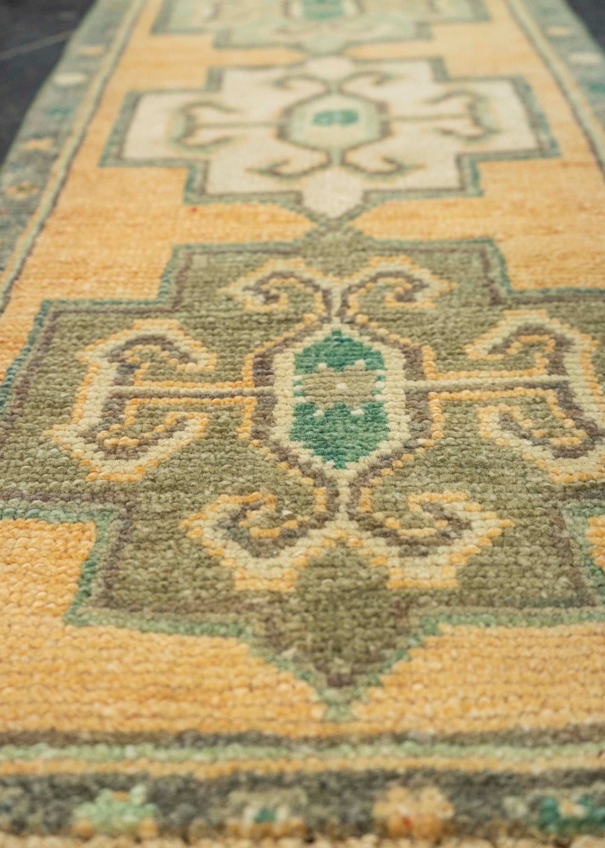 Turkish Mini Rug Oriental Hand Knotted Vintage Rug 1'5" x 3'2" #21297