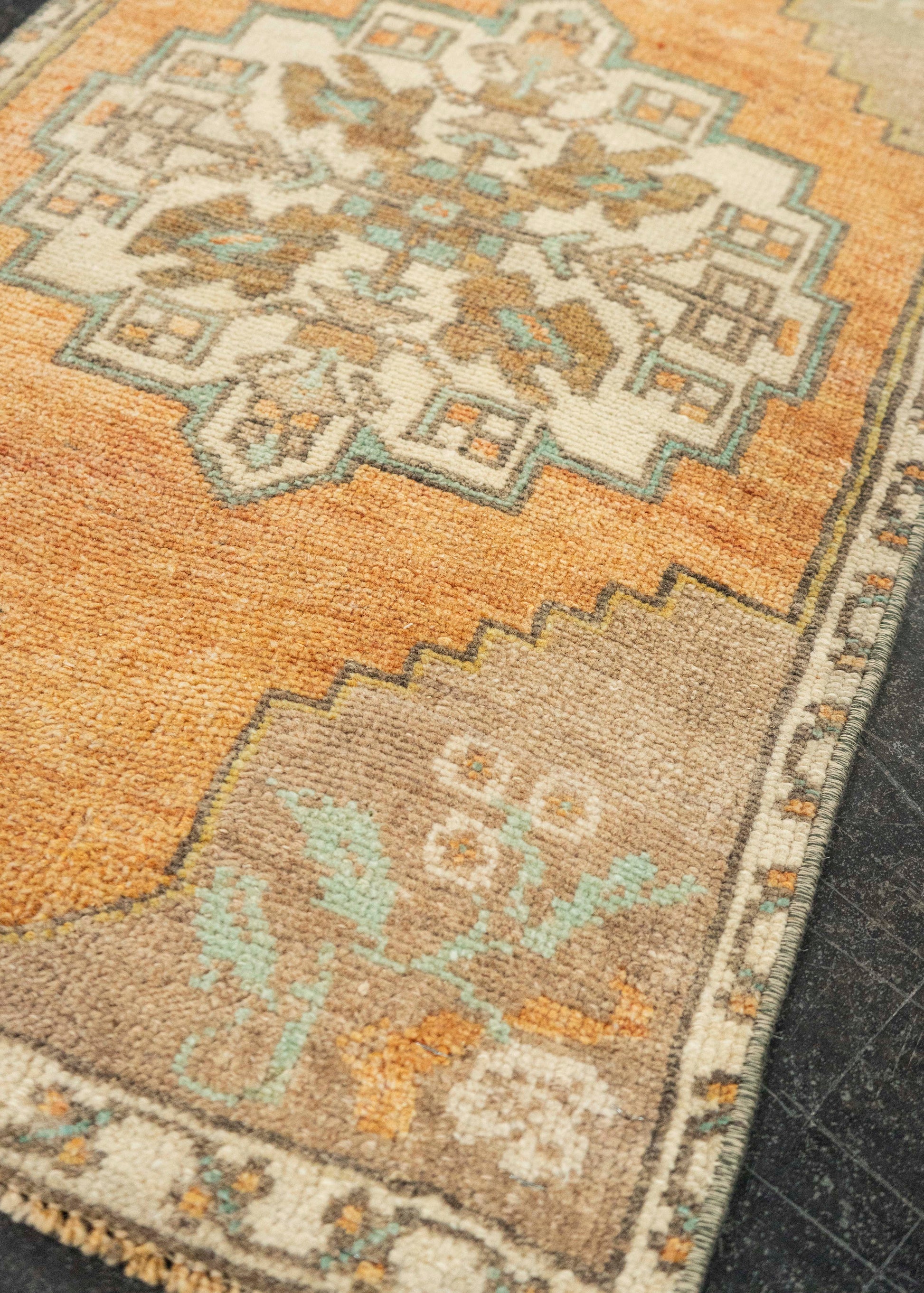 Turkish Mini Rug Oriental Hand Knotted Vintage Rug 1'9" x 3' #21099