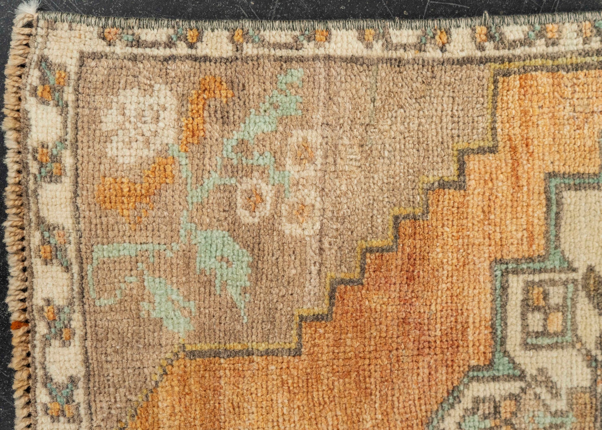 Turkish Mini Rug Oriental Hand Knotted Vintage Rug 1'9" x 3' #21099