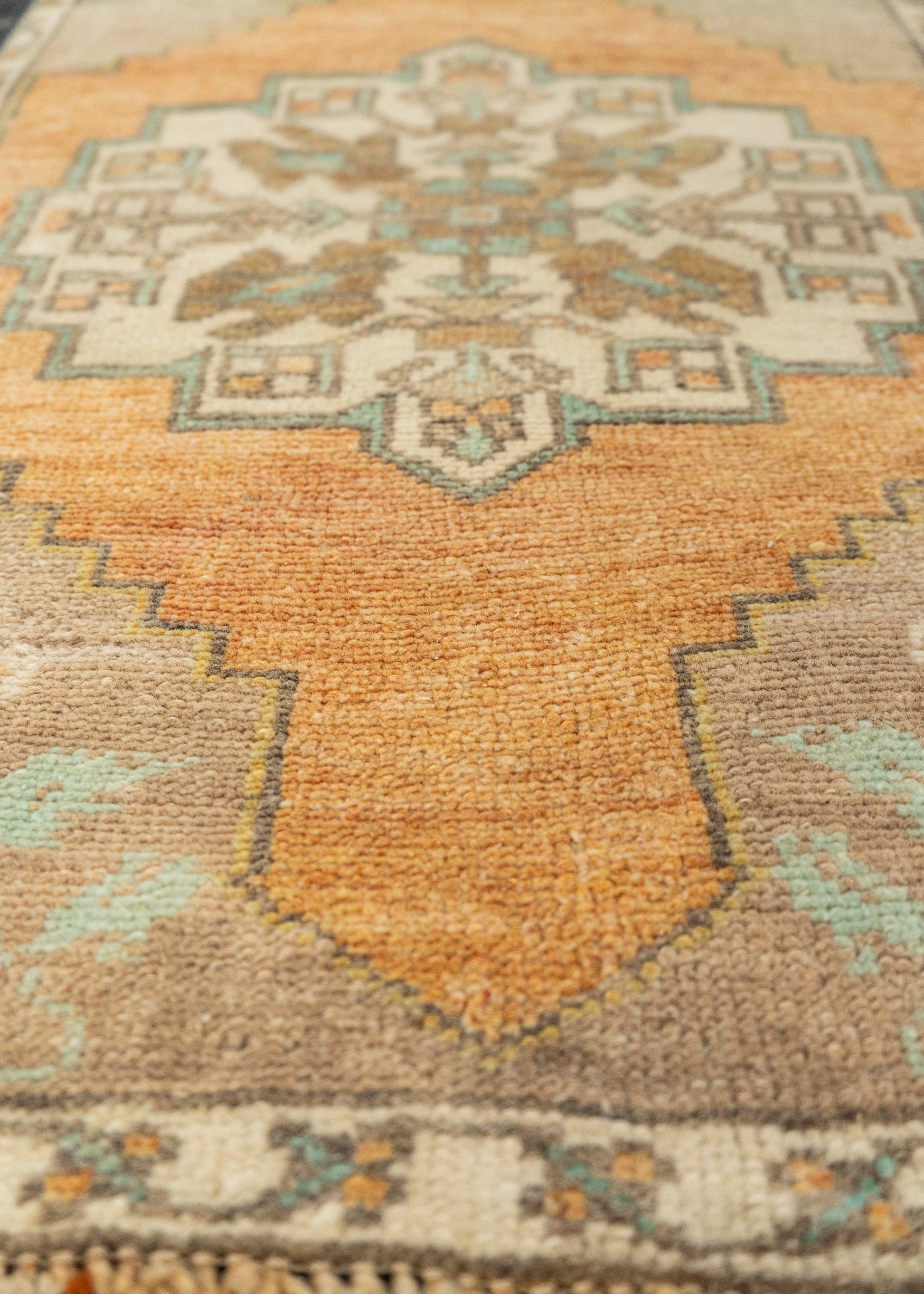 Turkish Mini Rug Oriental Hand Knotted Vintage Rug 1'9" x 3' #21099