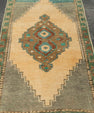 Turkish Mini Rug Oriental Hand Knotted Vintage Rug 1'7" x 2'7" #21268