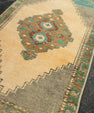 Turkish Mini Rug Oriental Hand Knotted Vintage Rug 1'7" x 2'7" #21268