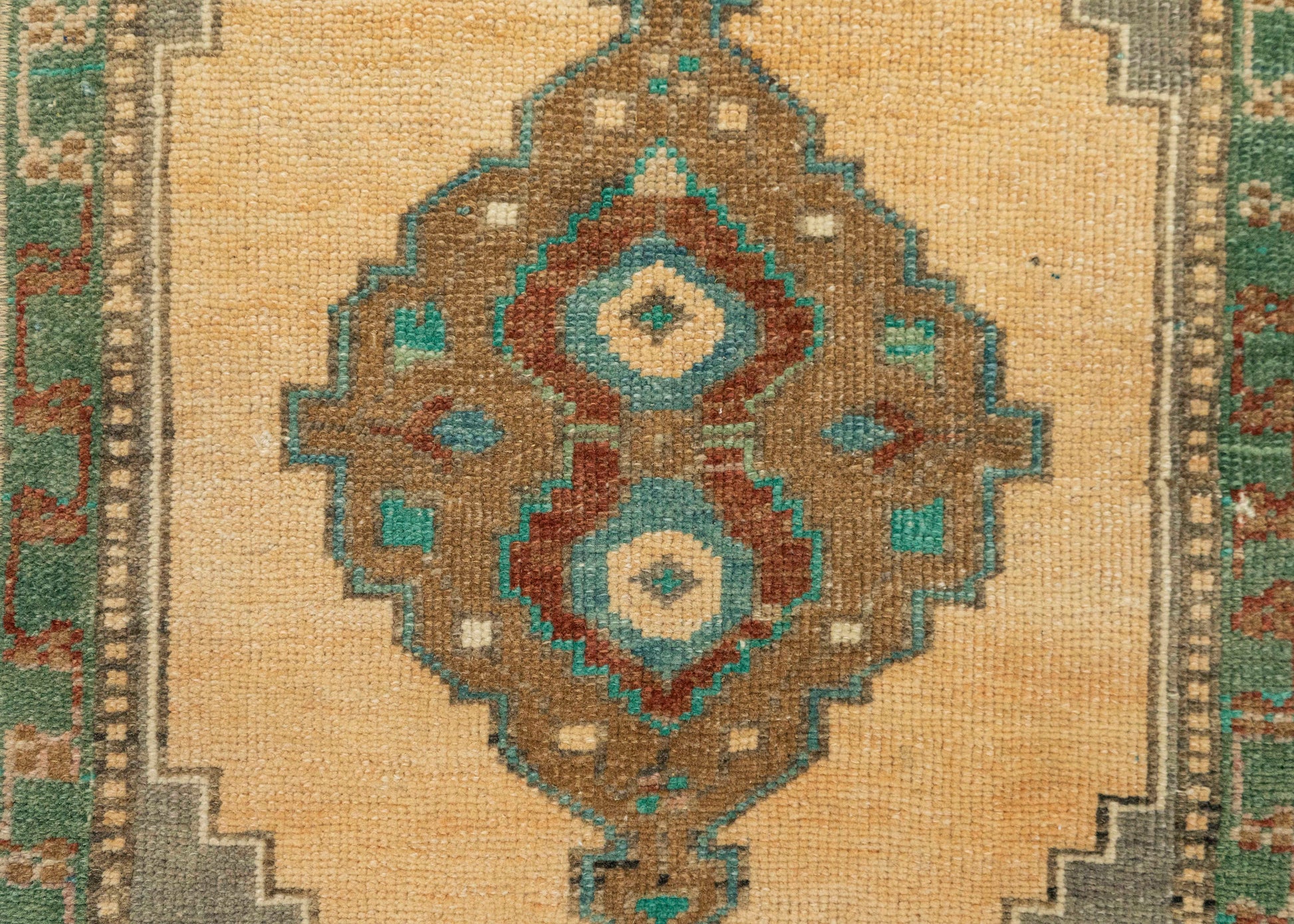 Turkish Mini Rug Oriental Hand Knotted Vintage Rug 1'7" x 2'7" #21268