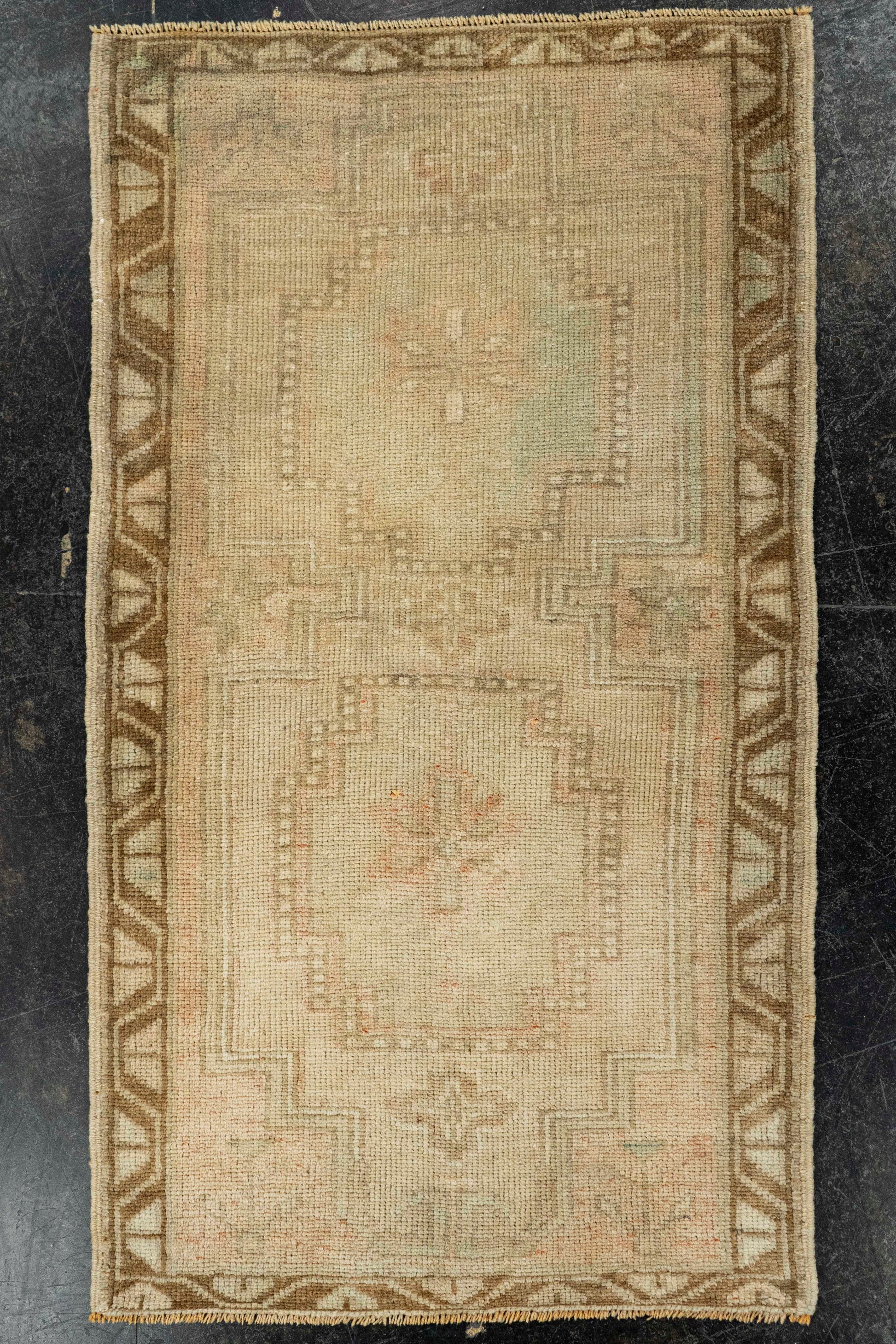 Turkish Mini Rug Oriental Hand Knotted Vintage Rug  1'9" x  3'2" #22079