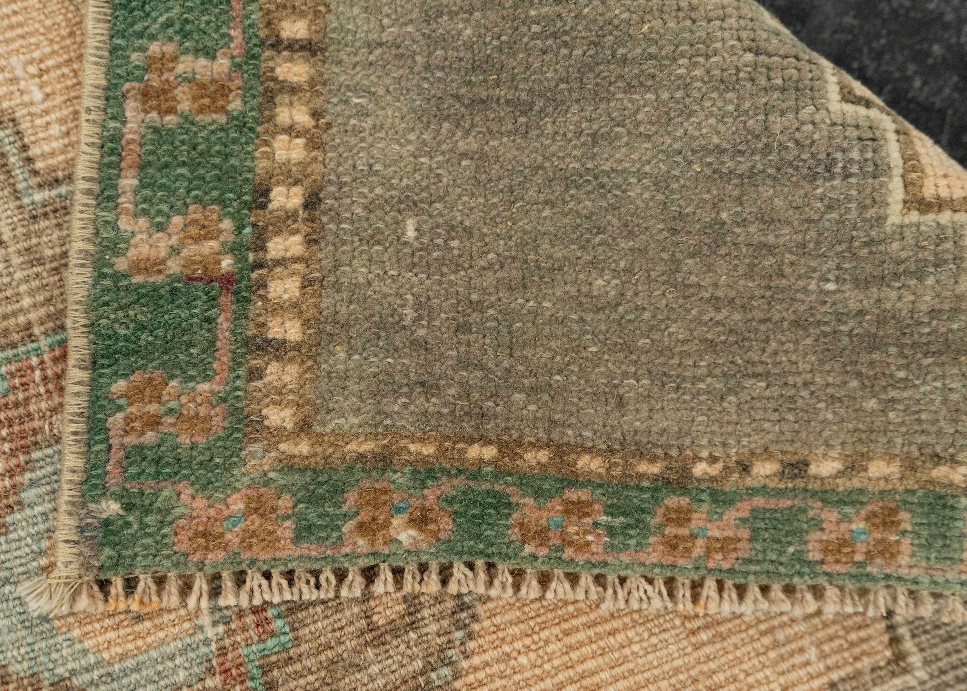 Turkish Mini Rug Oriental Hand Knotted Vintage Rug 1'7" x 2'7" #21268