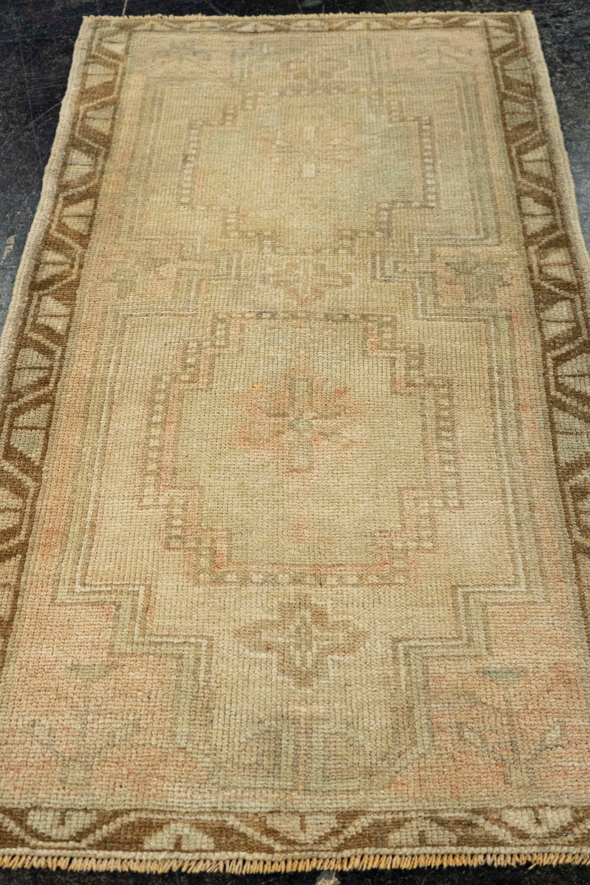 Turkish Mini Rug Oriental Hand Knotted Vintage Rug  1'9" x  3'2" #22079