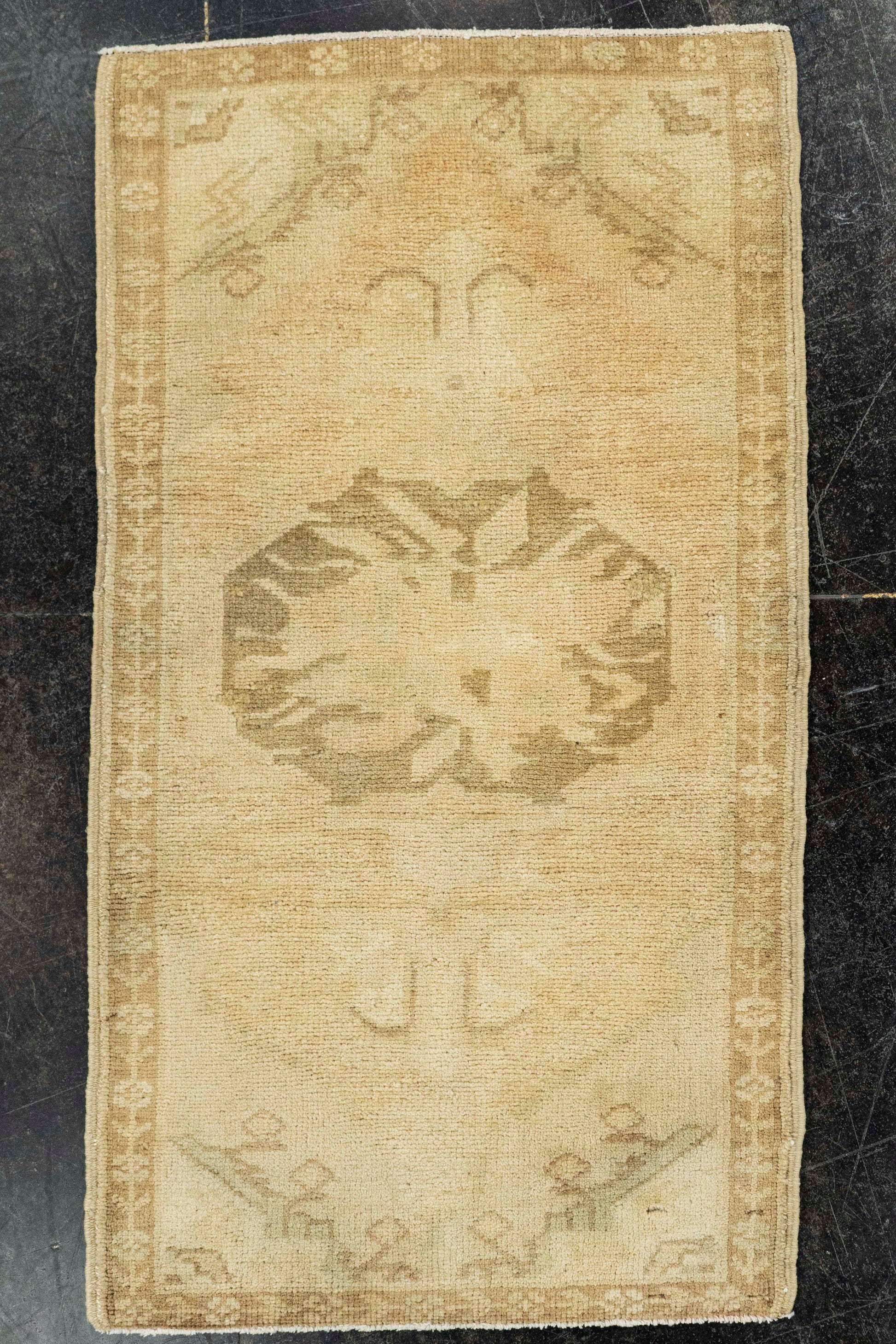 Turkish Mini Rug Oriental Hand Knotted Vintage Rug  1'7" x  2'11" #22036