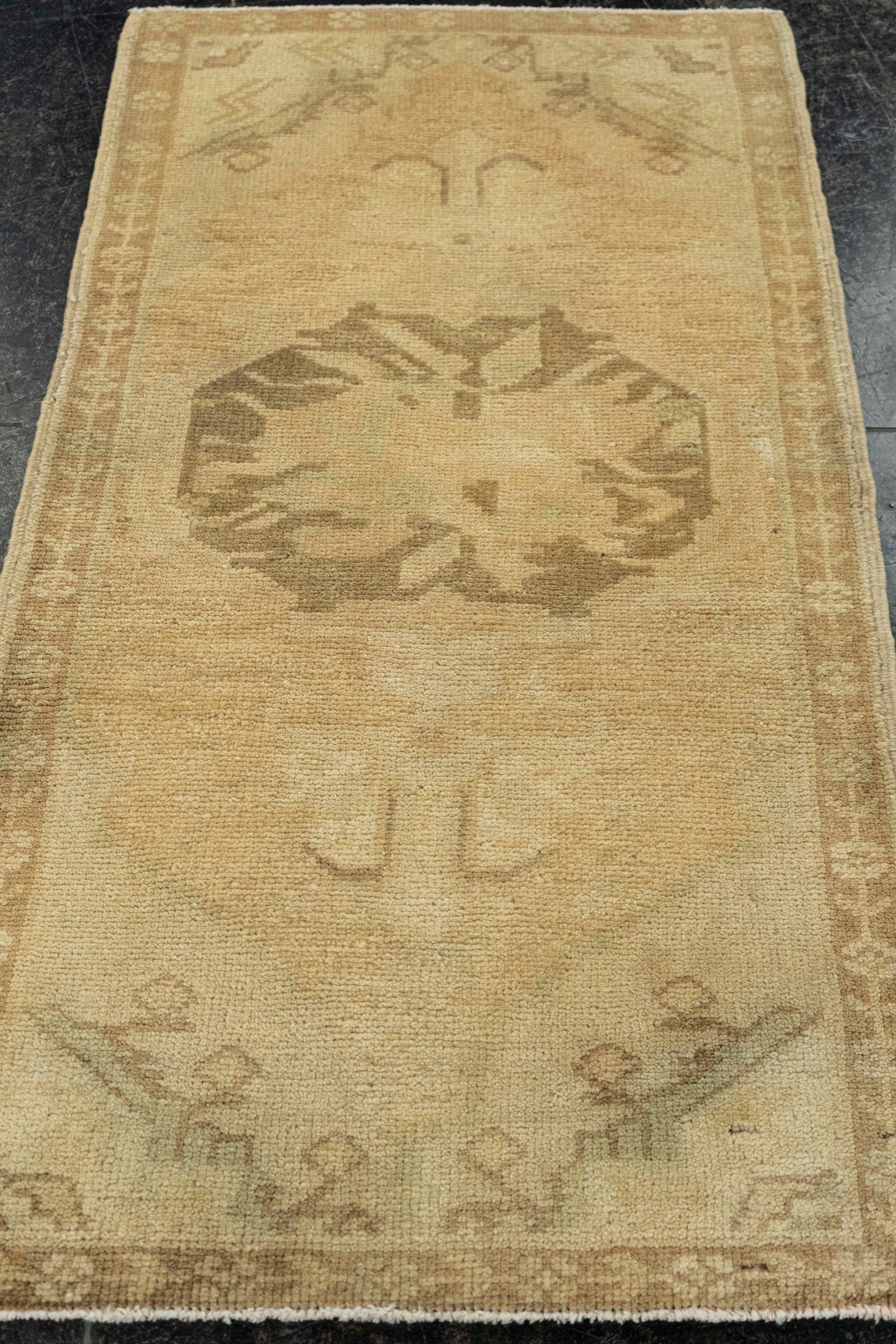 Turkish Mini Rug Oriental Hand Knotted Vintage Rug  1'7" x  2'11" #22036