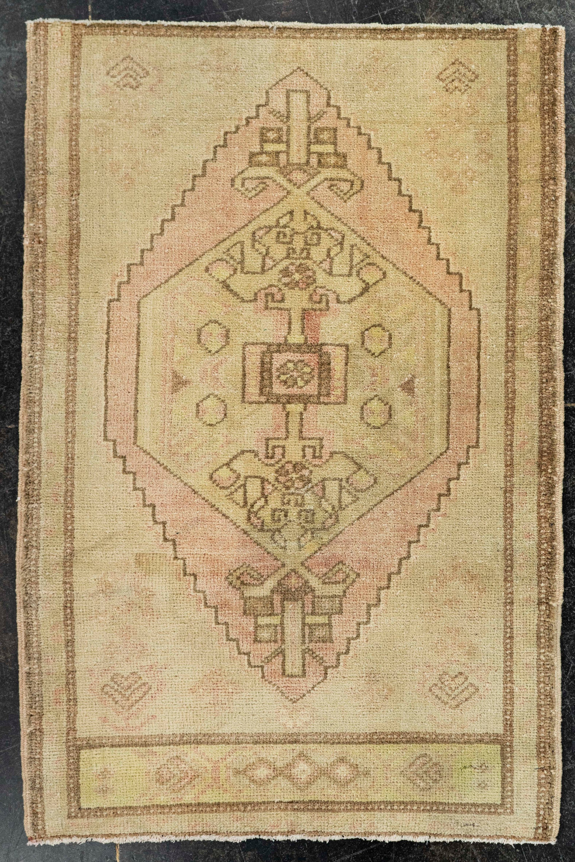 Turkish Mini Rug Oriental Hand Knotted Vintage Rug  1'10" x  2'8" #22040