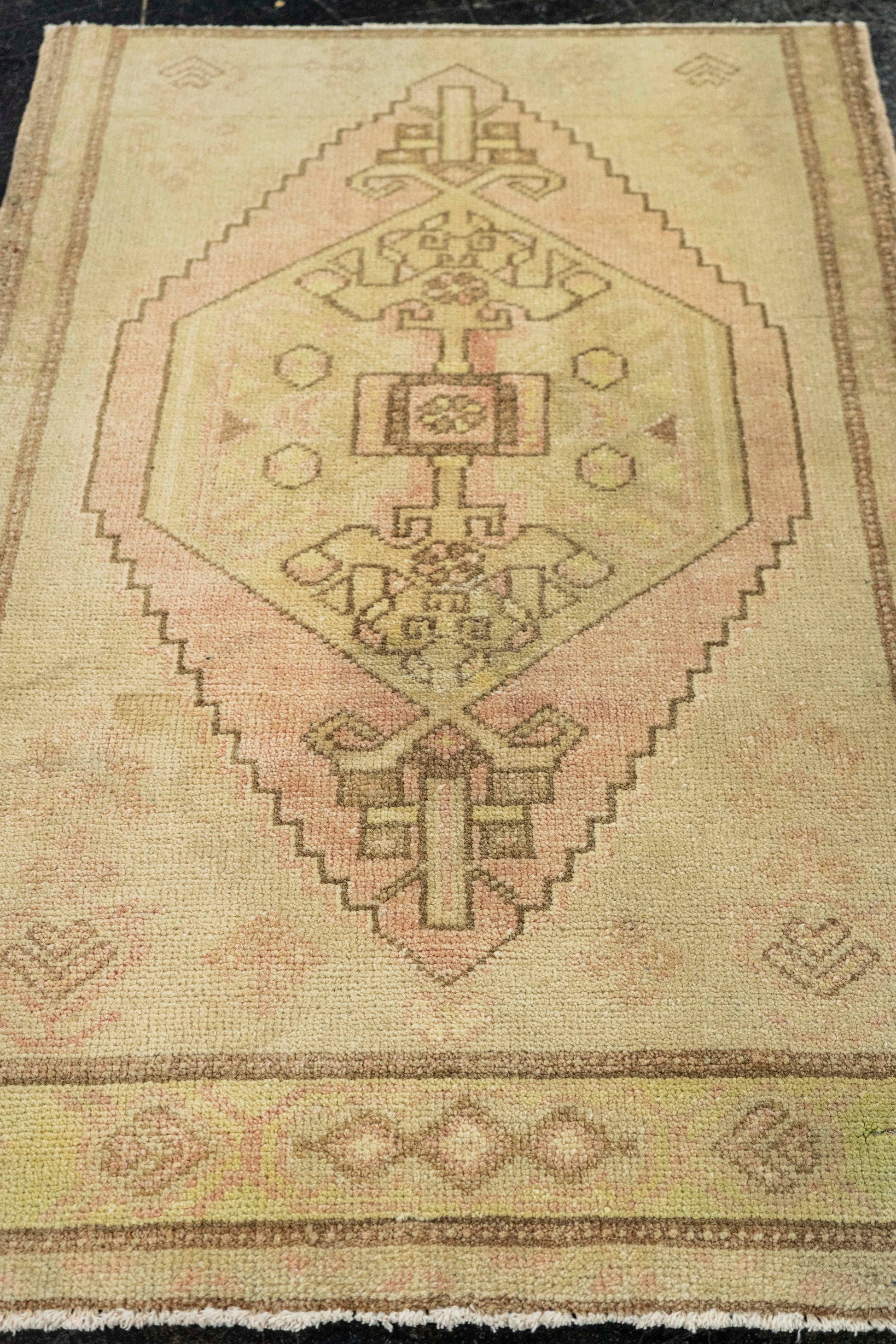 Turkish Mini Rug Oriental Hand Knotted Vintage Rug  1'10" x  2'8" #22040