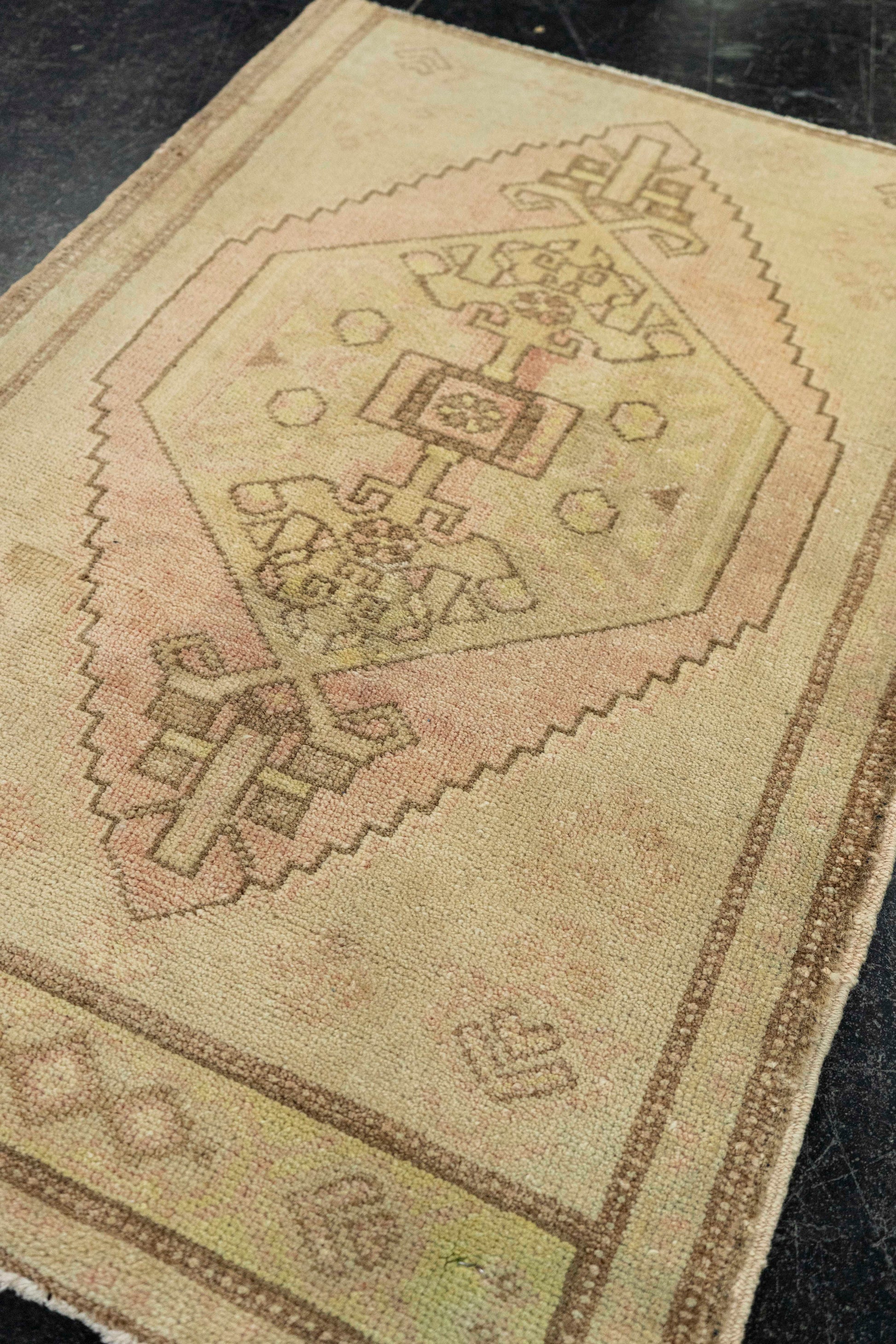 Turkish Mini Rug Oriental Hand Knotted Vintage Rug  1'10" x  2'8" #22040