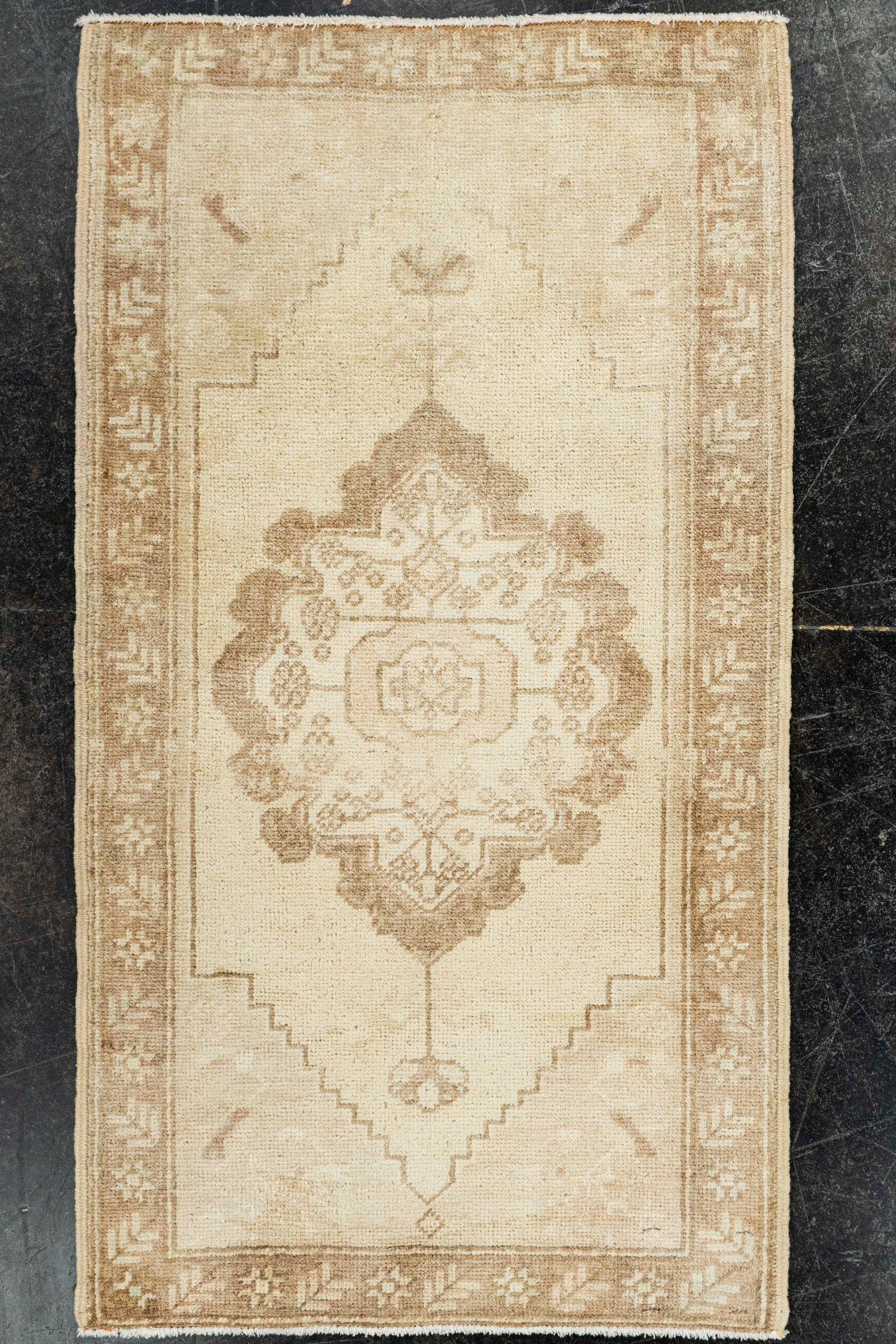 Turkish Mini Rug Oriental Hand Knotted Vintage Rug  1'8" x  3'1" #22067
