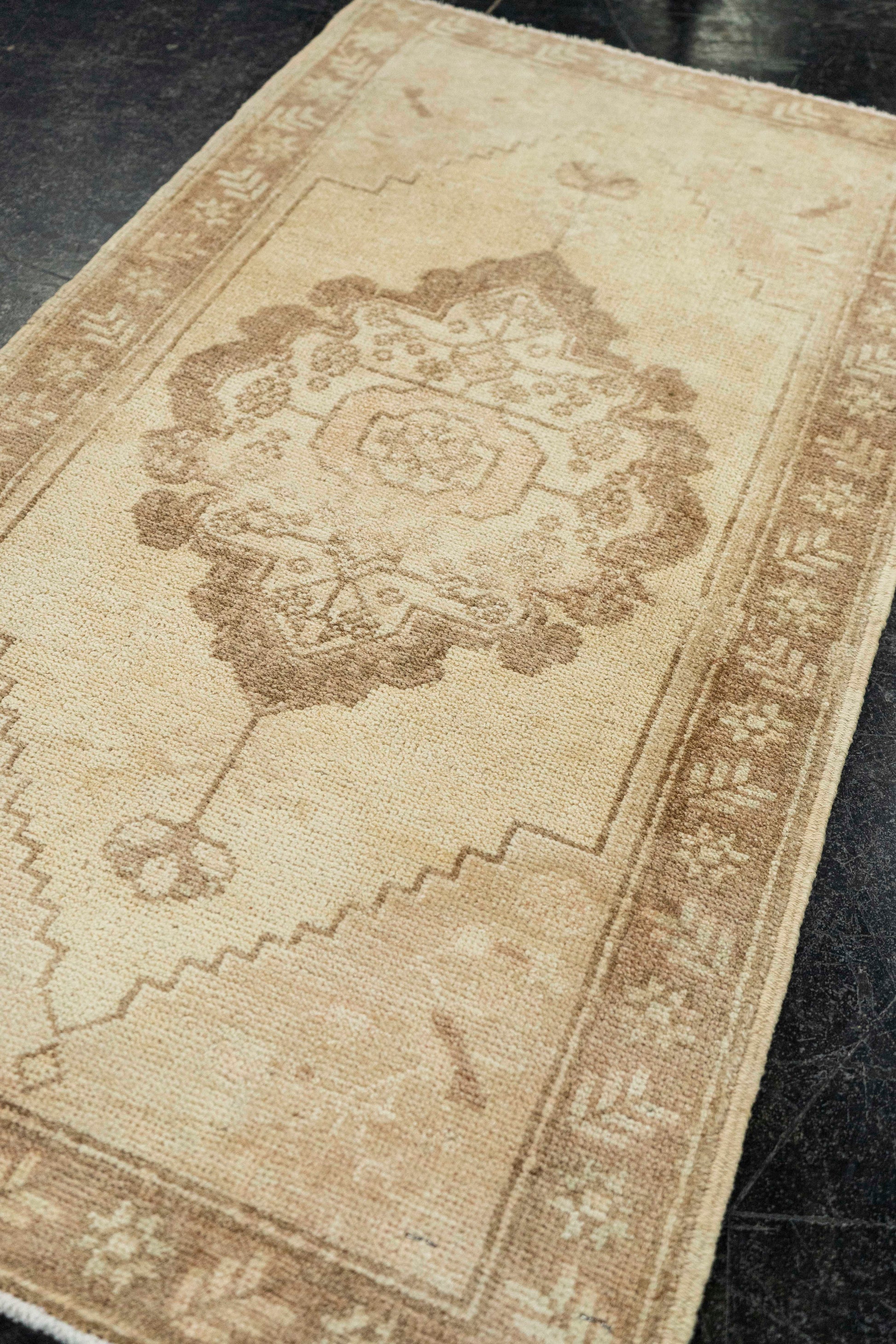 Turkish Mini Rug Oriental Hand Knotted Vintage Rug  1'8" x  3'1" #22067