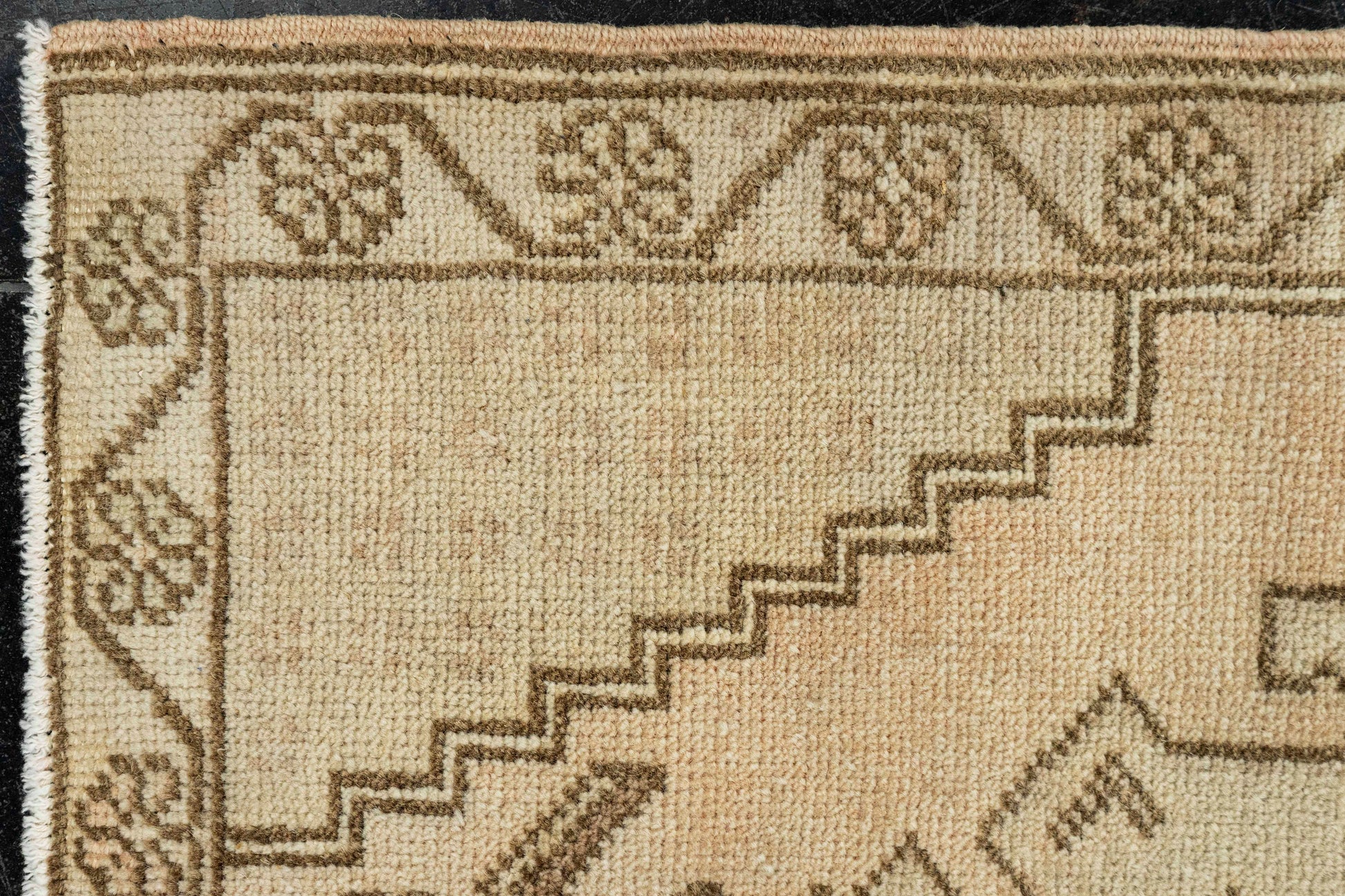 Turkish Mini Rug Oriental Hand Knotted Vintage Rug  1'9" x  3'9" #22073
